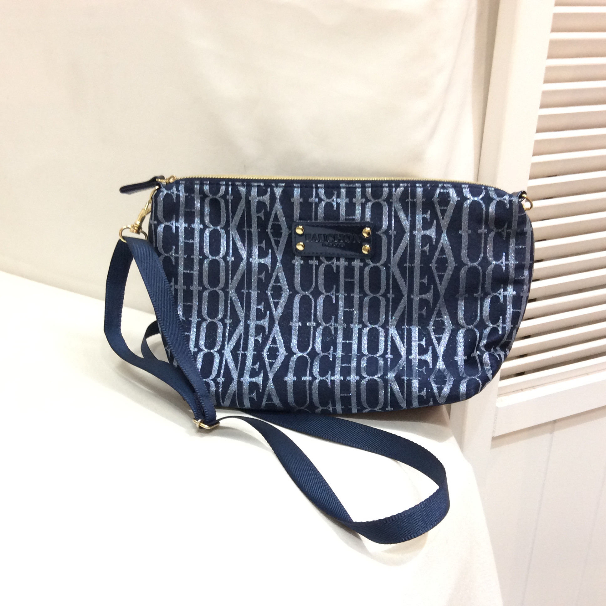 FAUCHON ショルダーバッグ  ネイビー／ラメ