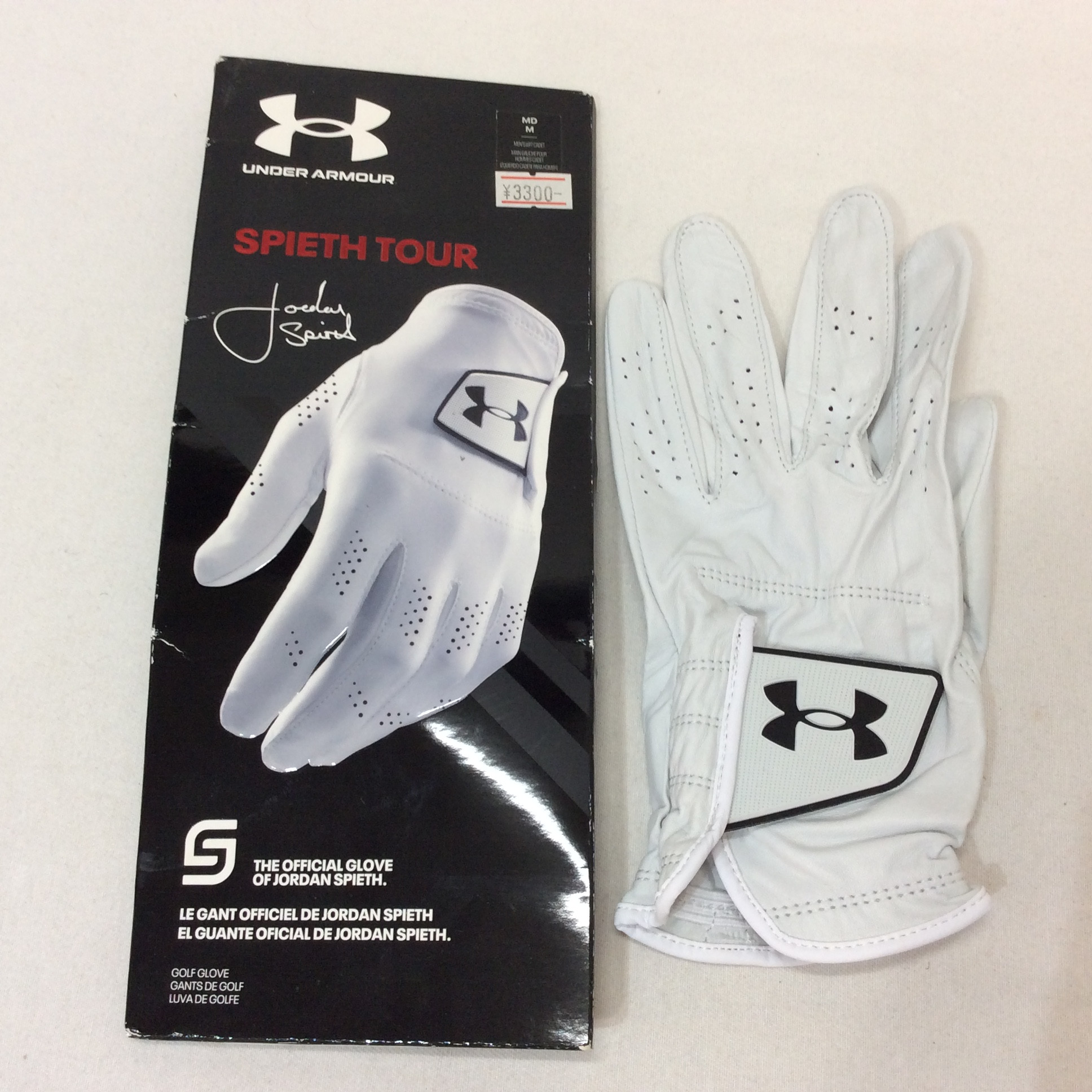 未使用☆UNDER ARNOUR アンダーアーマー SPIETH TOUR UAスピース ツアー グローブ ジョーダンスピース ゴルフ M 左 LEFT