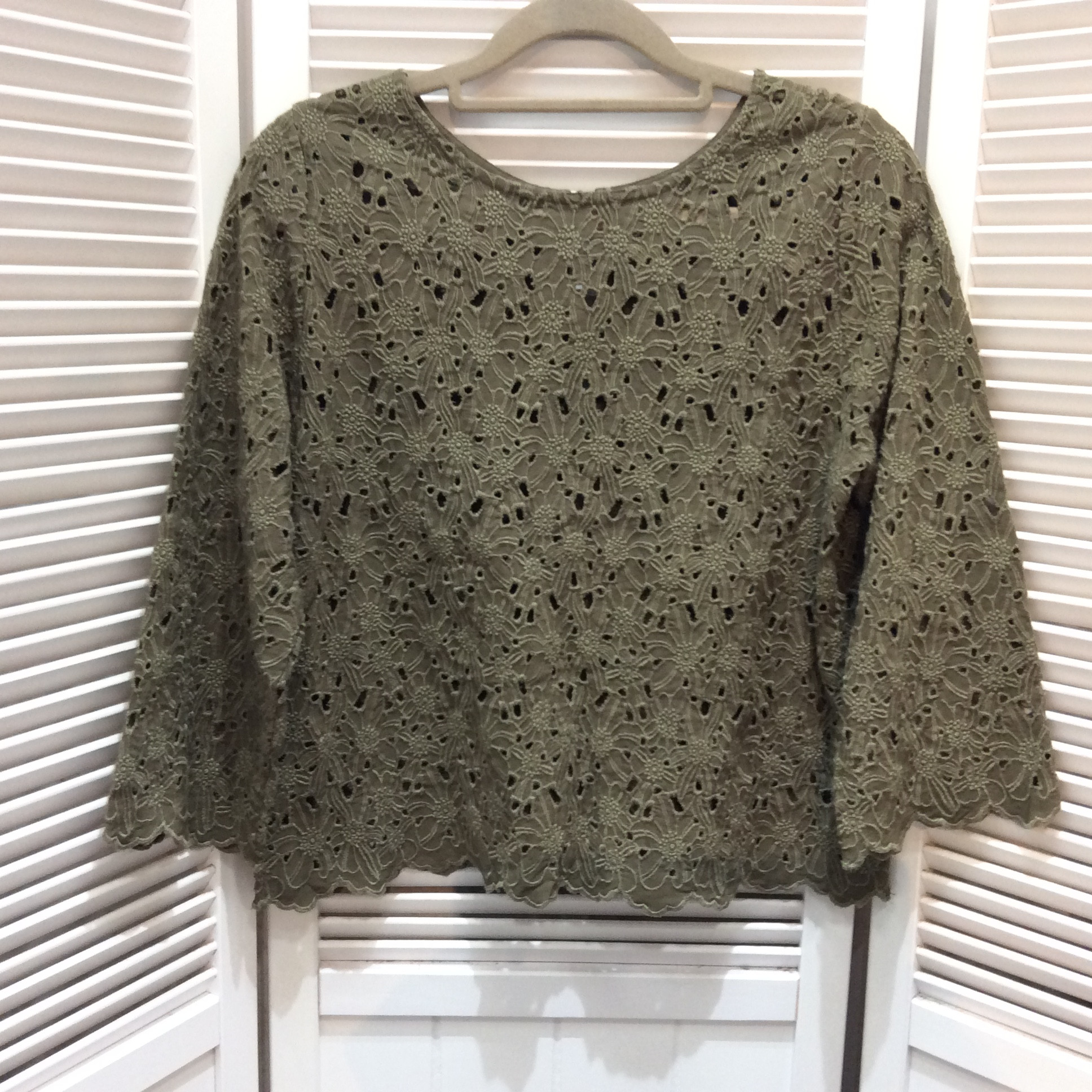 レースブラウス フリーサイズ   カーキ