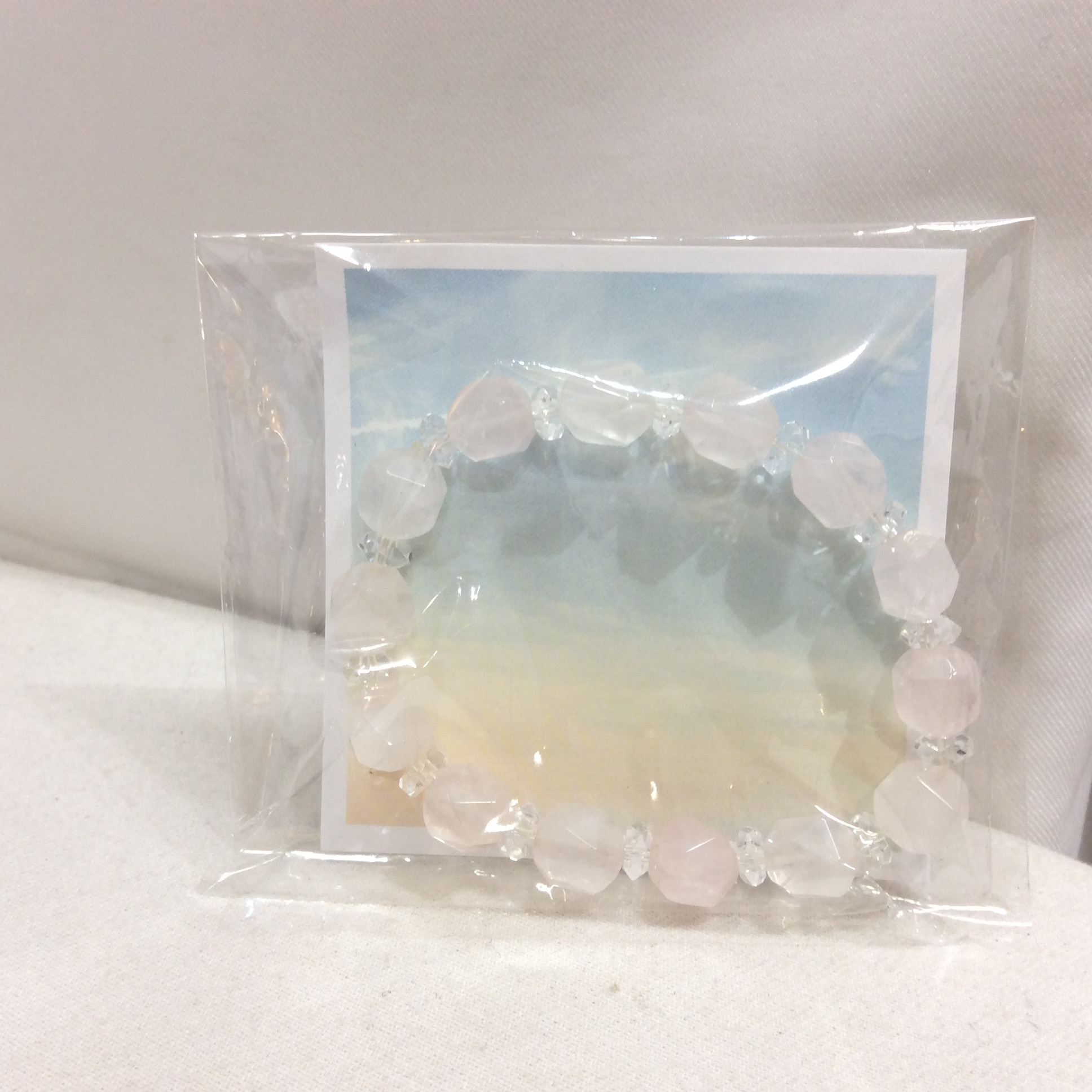 未使用 天然石ブレスレット  ピンククオーツ