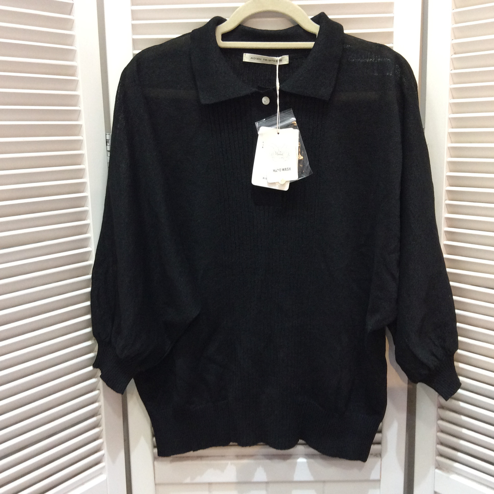未使用 ADIEU TRISTESSE シースルー ニットセーター サイズ2   ブラック 千葉そごう購入品