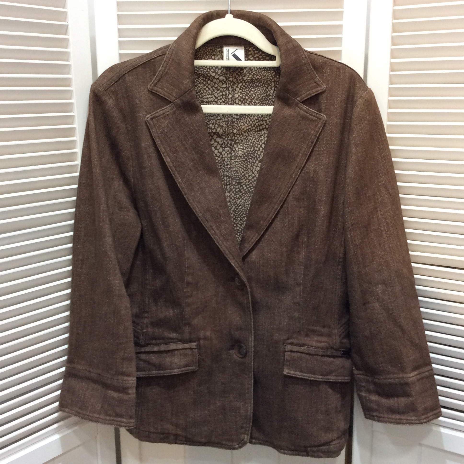 KRIZIA クリツィア デニムジャケット 42 ブラウン