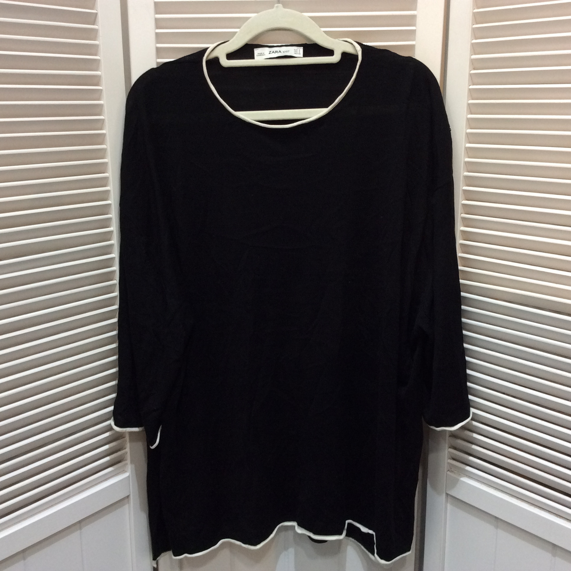 ZARA KNIT ザラ ニット ニットプルオーバー S ブラック