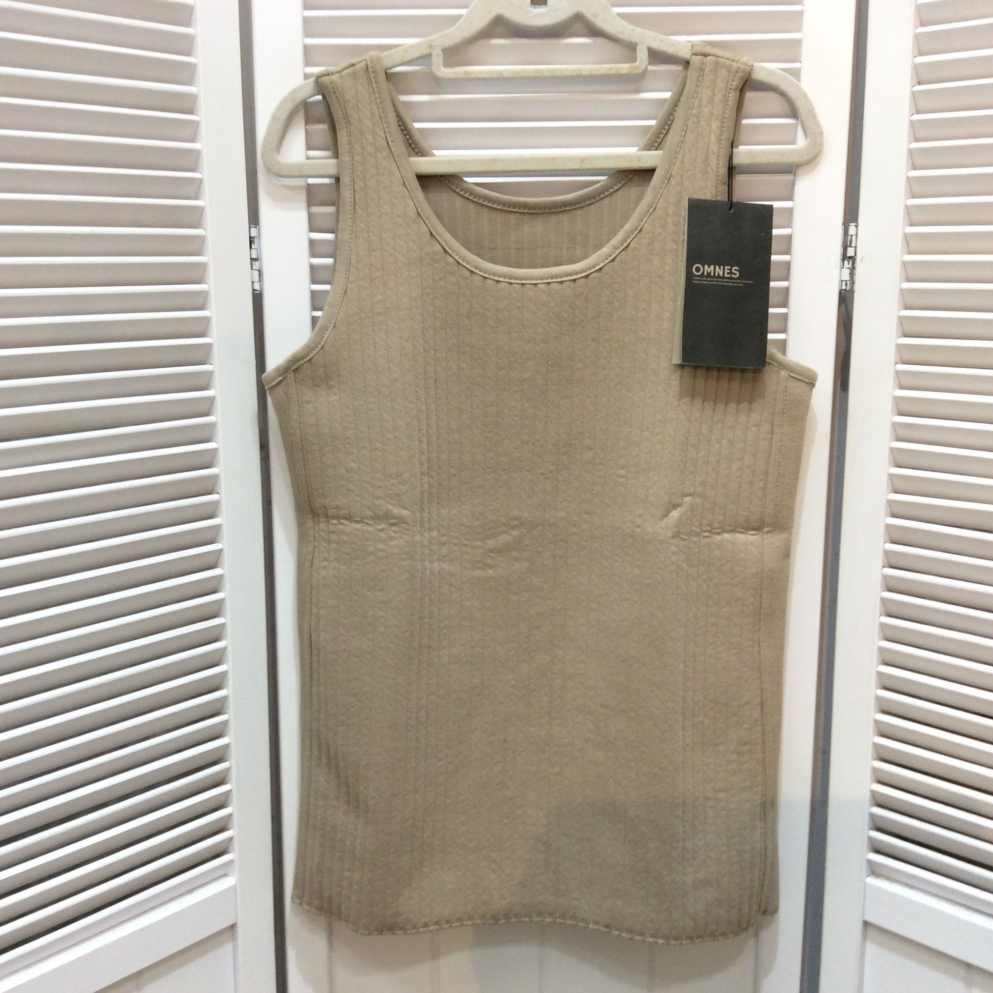 新品 リブニット タンクトップ Mサイズ ベージュ