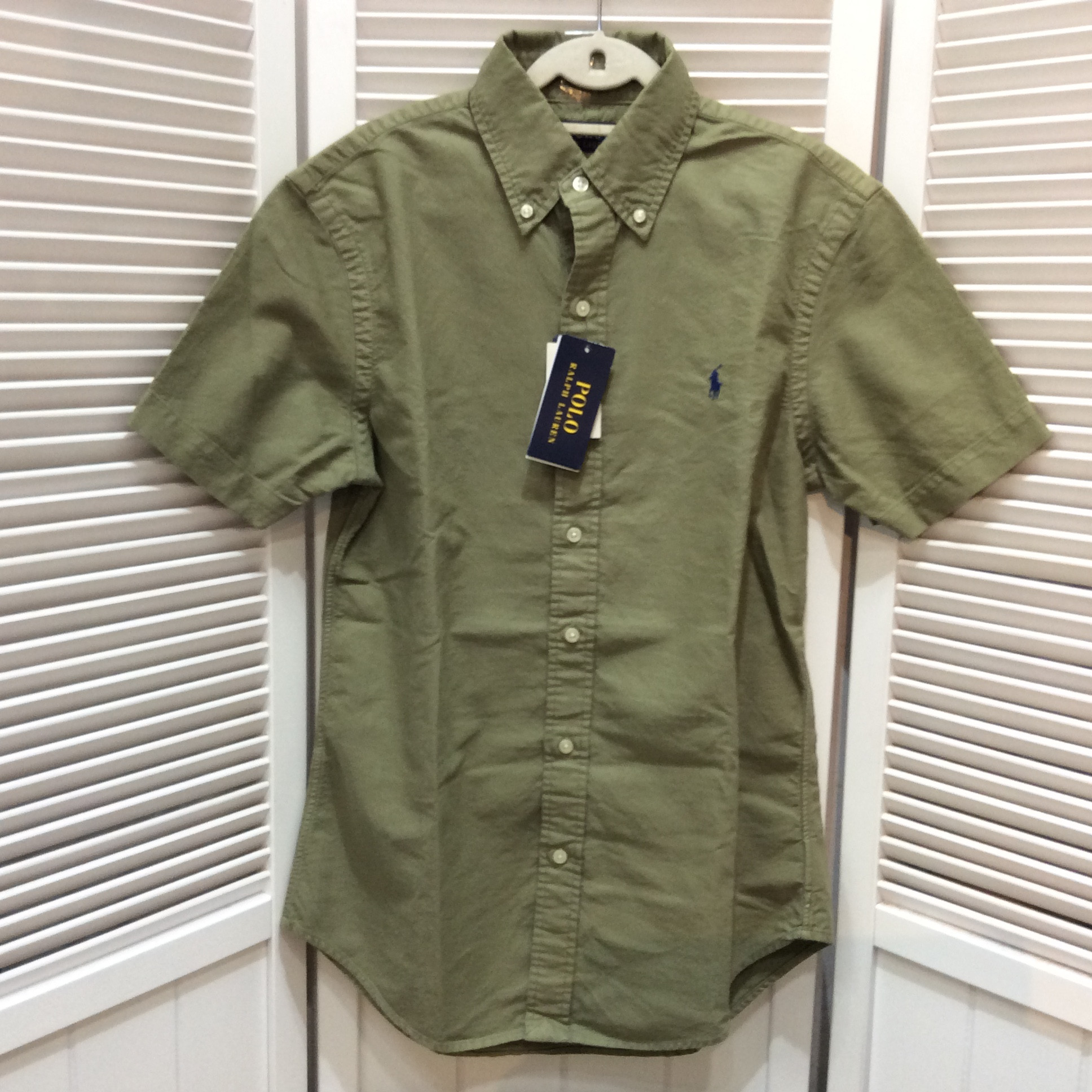 未使用 ポロラルフローレン メンズ半袖シャツ サイズXS カーキ