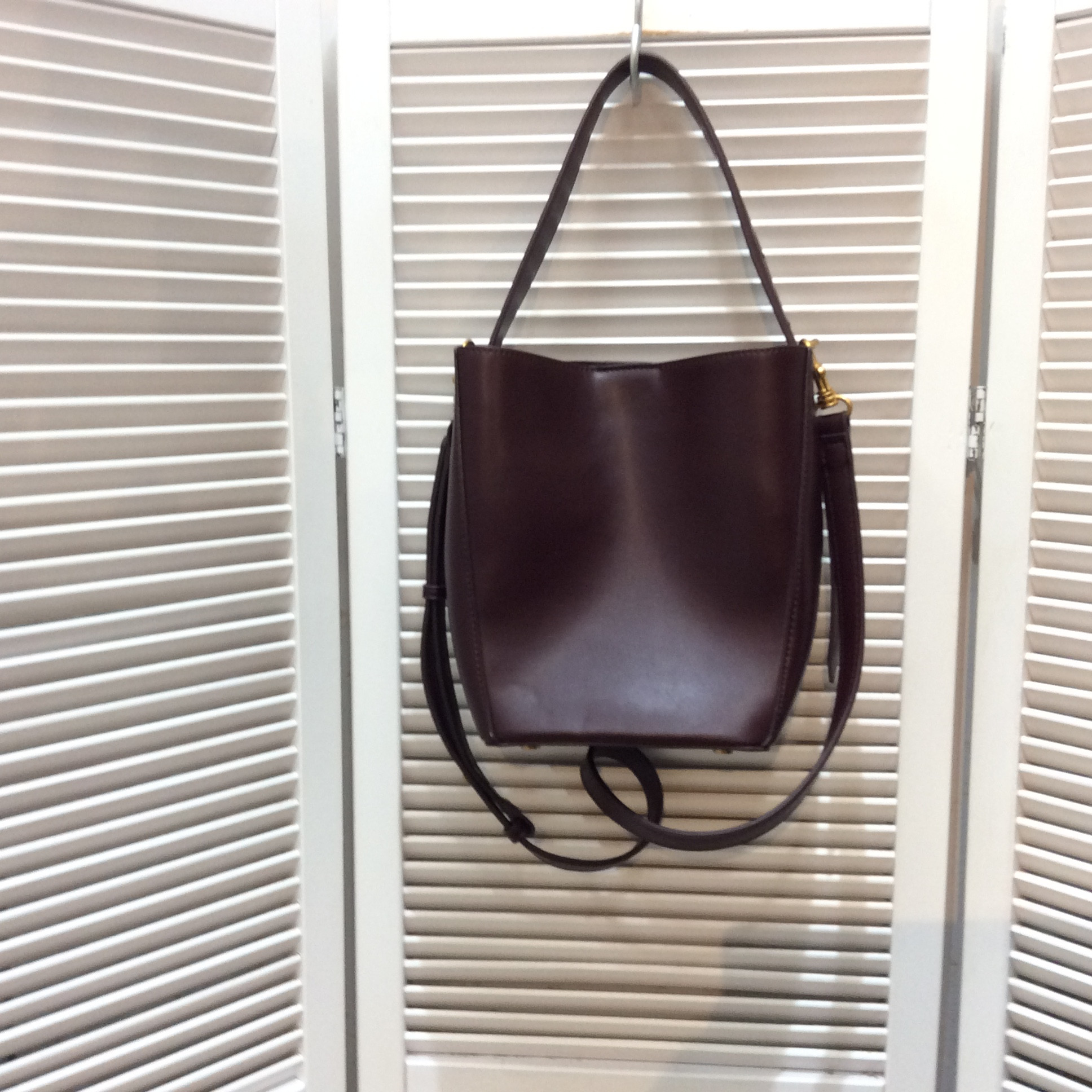 ZARA 合皮2WAYショルダーバッグ  ボルドー色