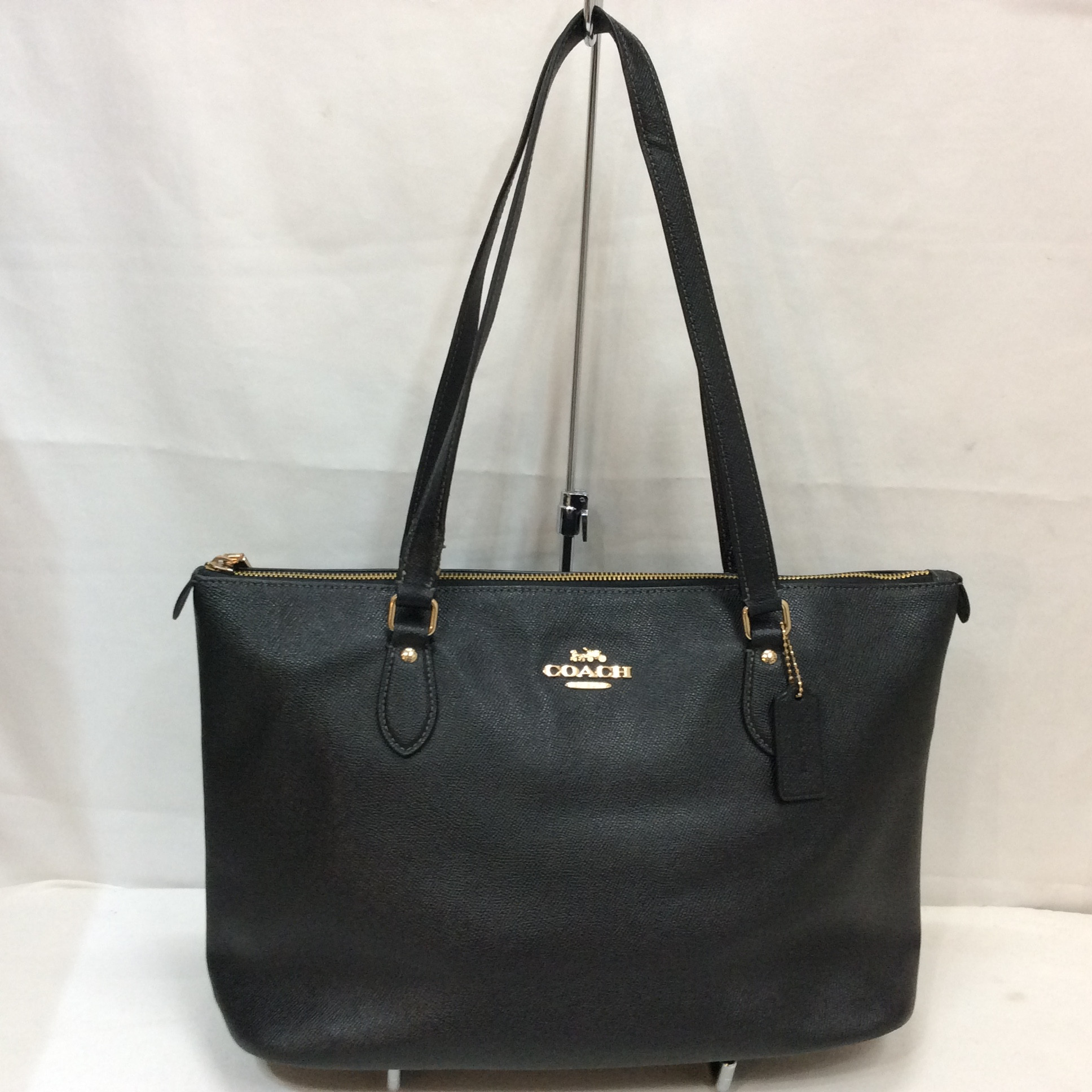 COACH コーチ レザートートバッグ ブラック