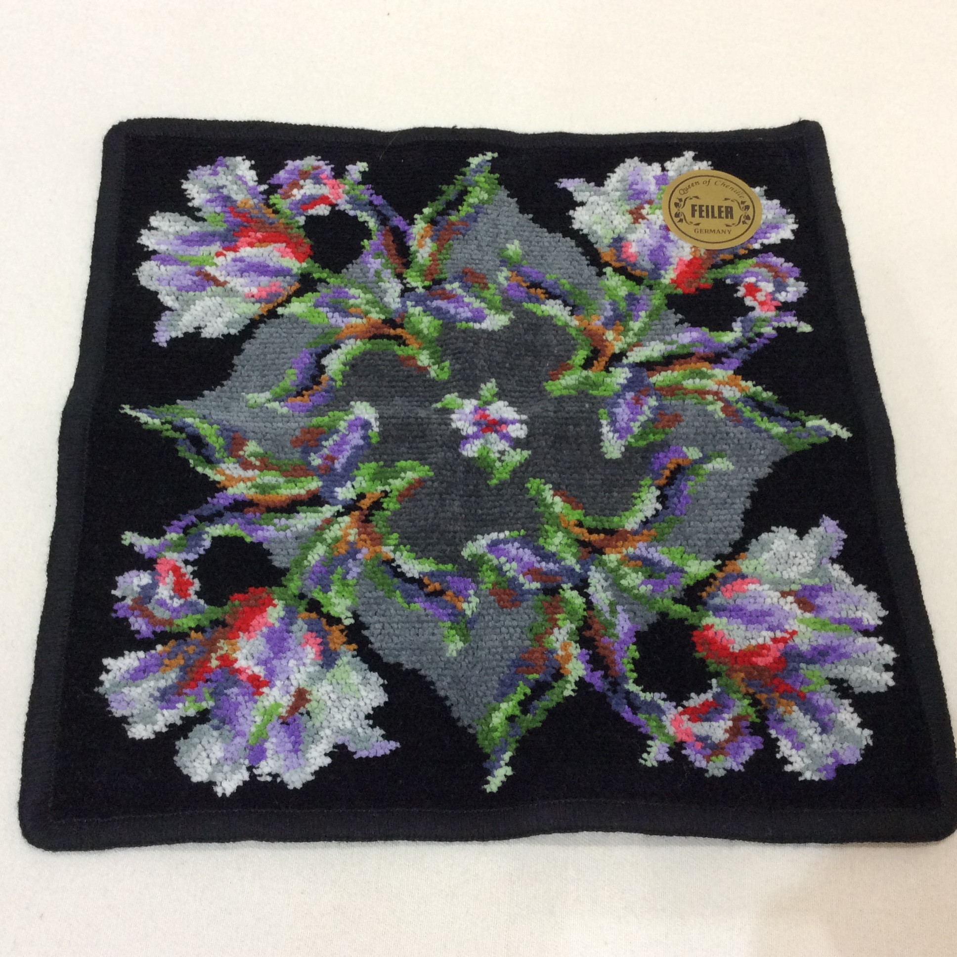 未使用☆FEILER フェイラー タオルハンカチ ブラック