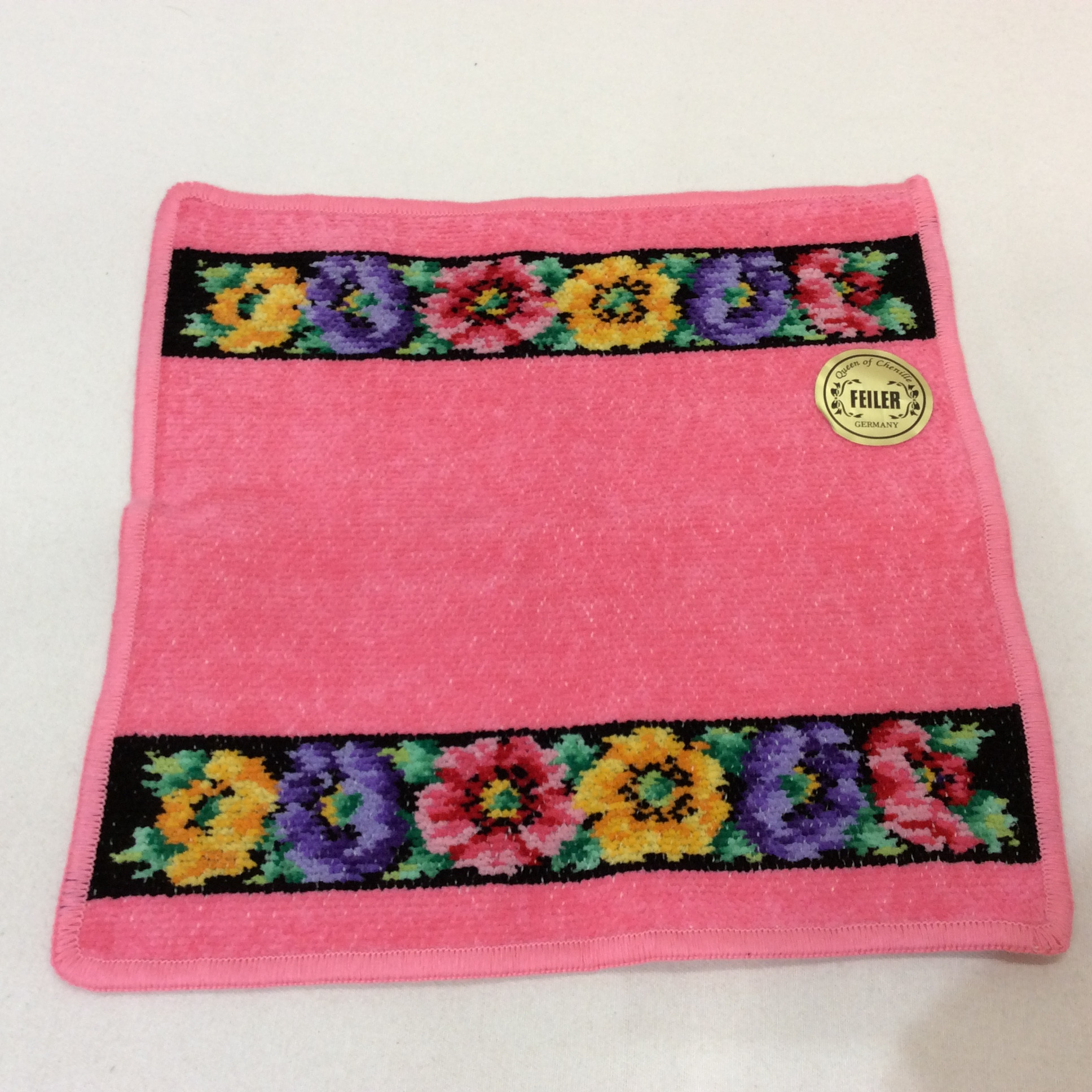 未使用☆FEILER フェイラー タオルハンカチ ピンク