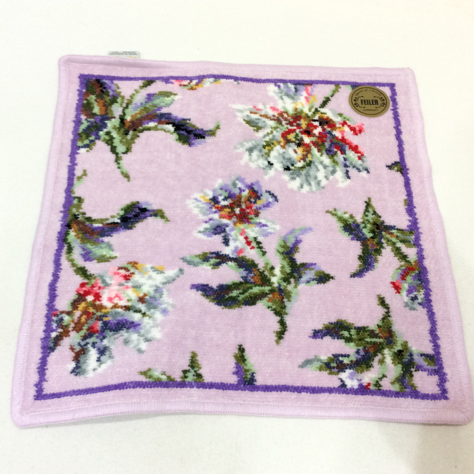 未使用☆FEILER フェイラー タオルハンカチ ライトパープル
