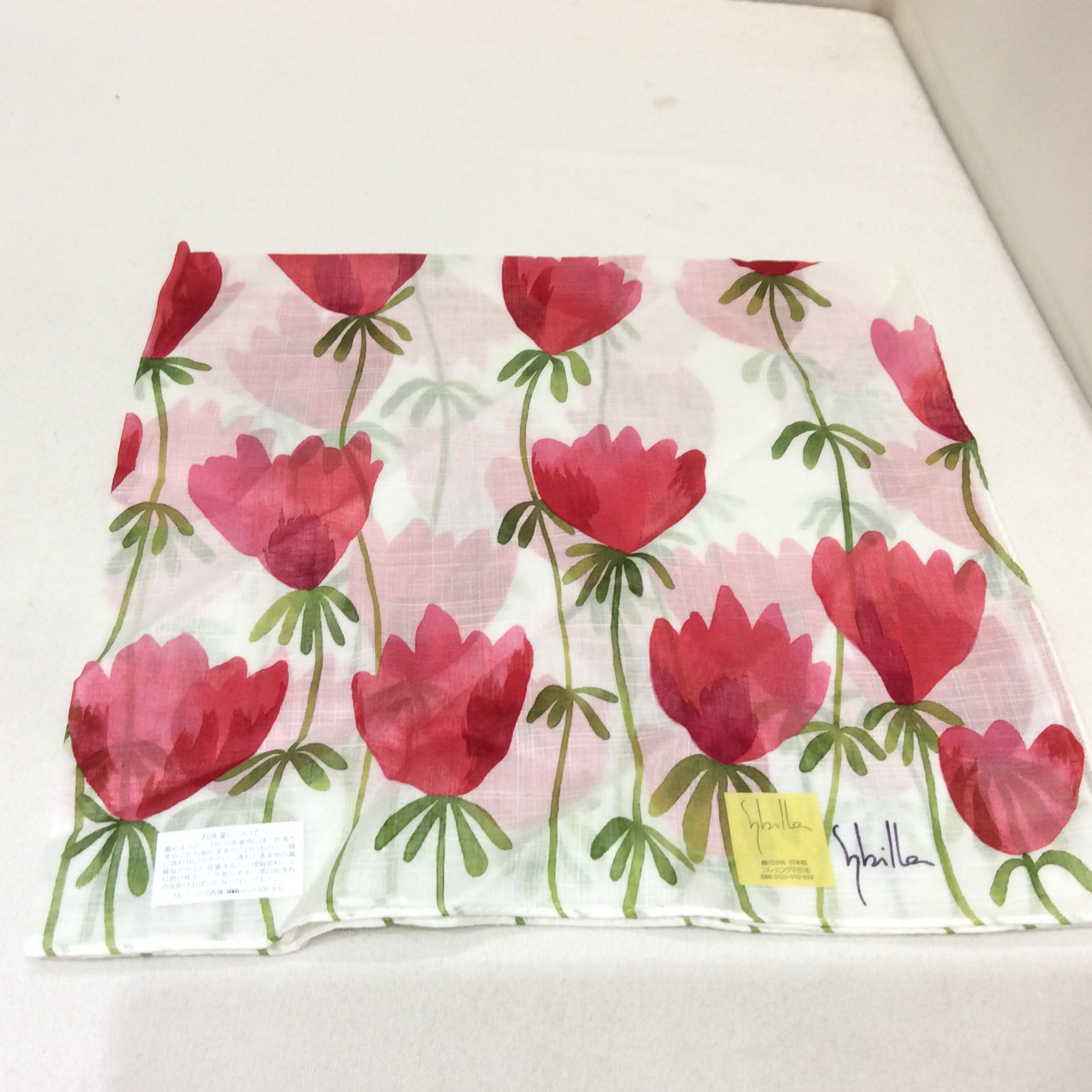 未使用 シビラ 大判ハンカチ  花柄