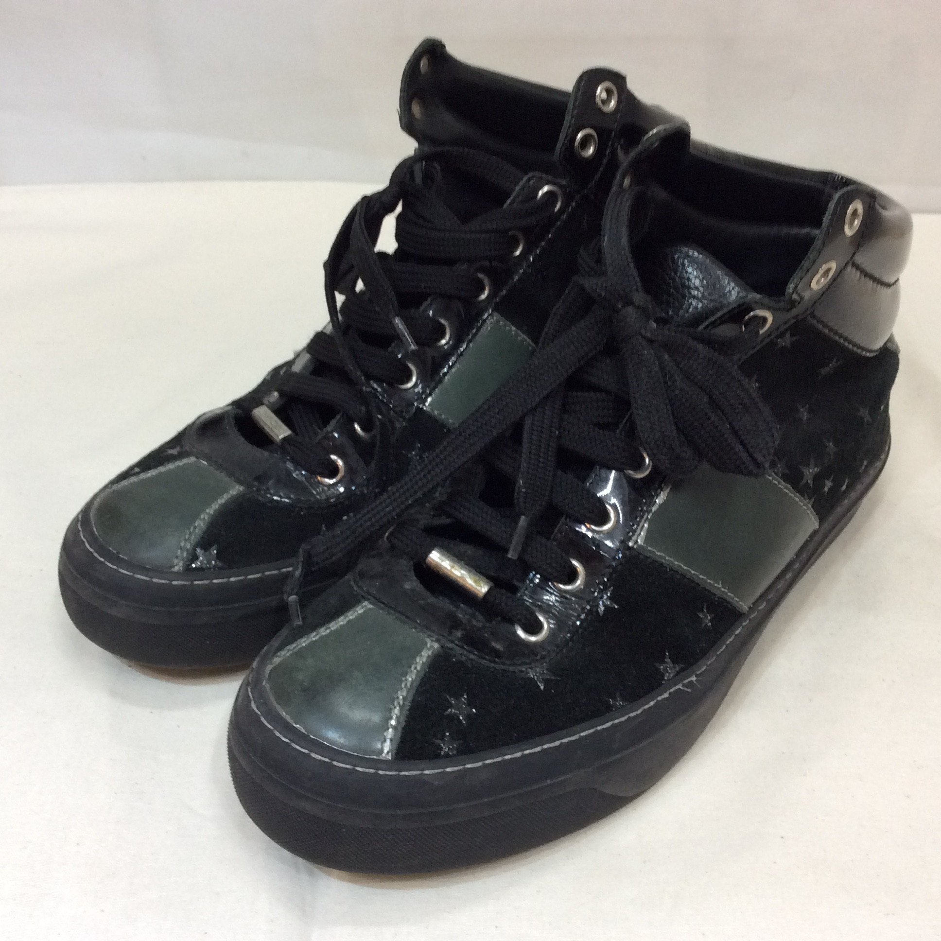 JIMMY CHOO ジミーチュウ ハイカットスニーカー 41 26cm ブラック