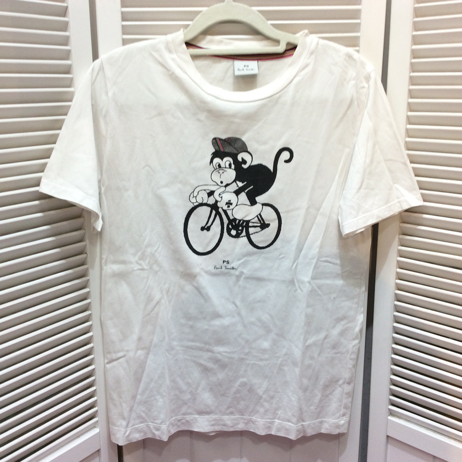PS Paul Smith ピーエス ポールスミス Tシャツ M ホワイト モンキー