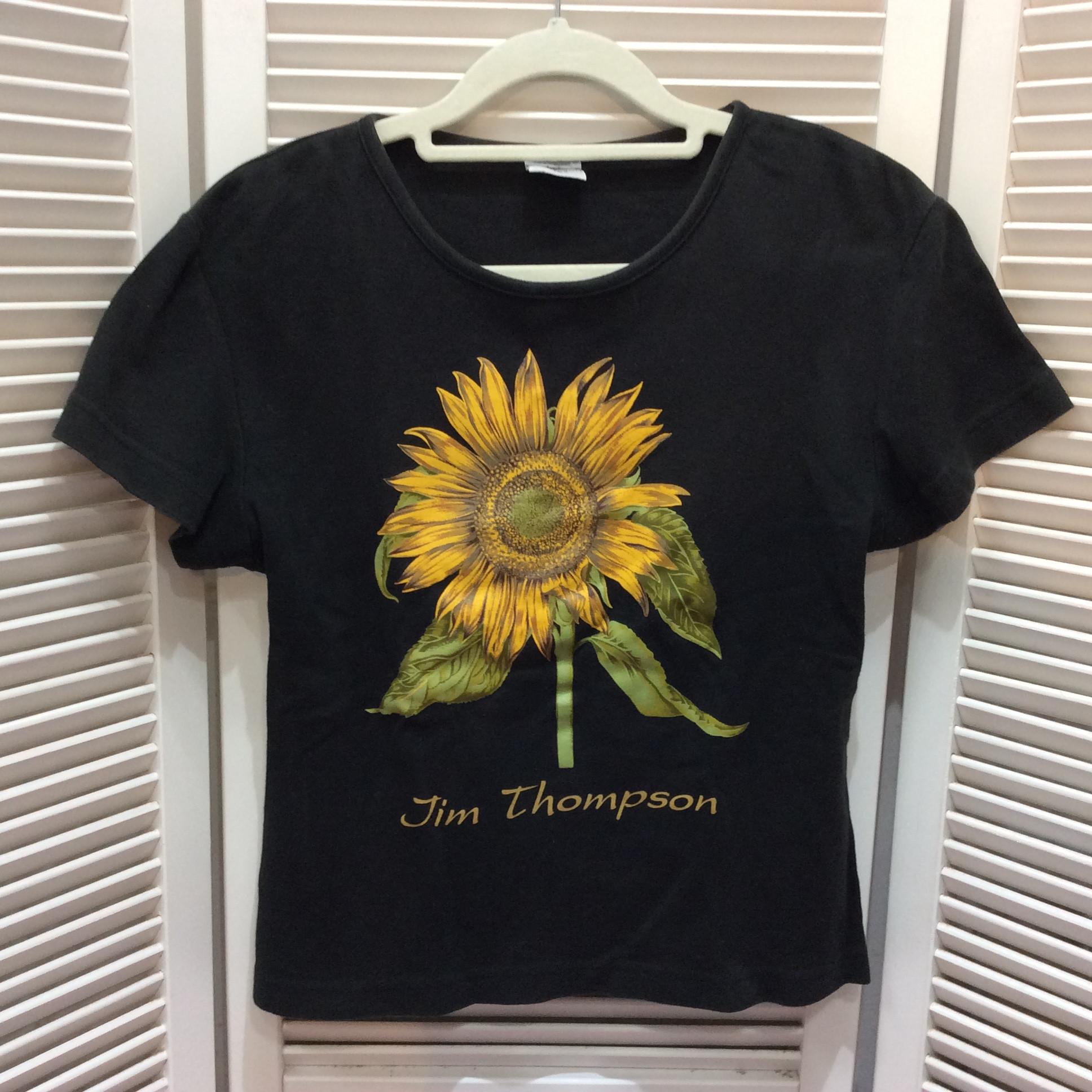 JIM THOMPSON ジムトンプソン Tシャツ M ブラック ひまわり