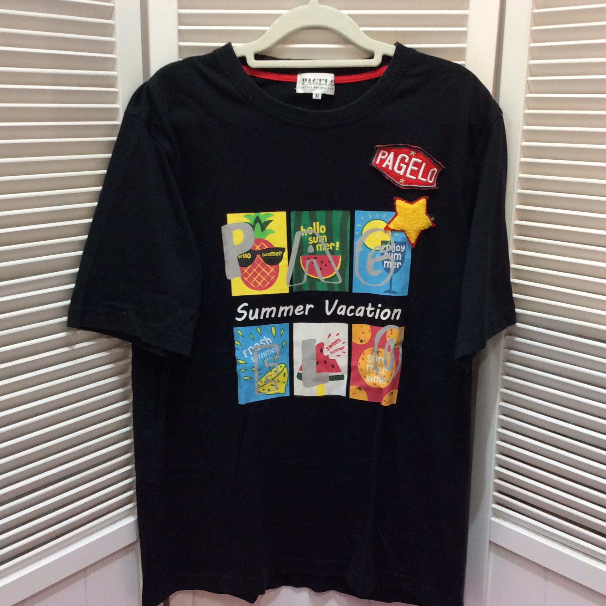 PAGELO パジェロ メンズTシャツ M ブラック