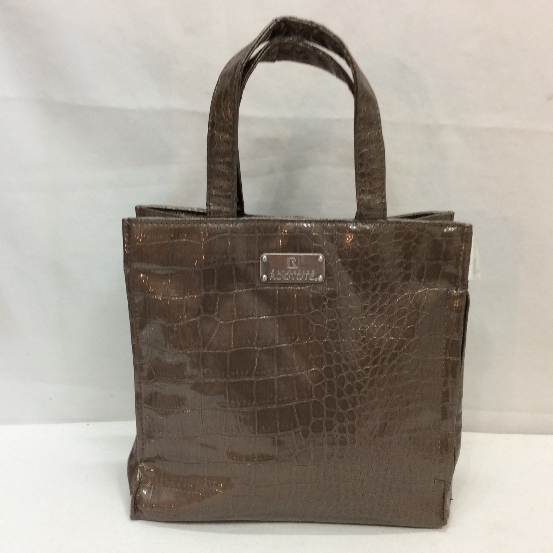 ROOTOTE ルートート ビニール型押しトートバッグ ブロンズ系
