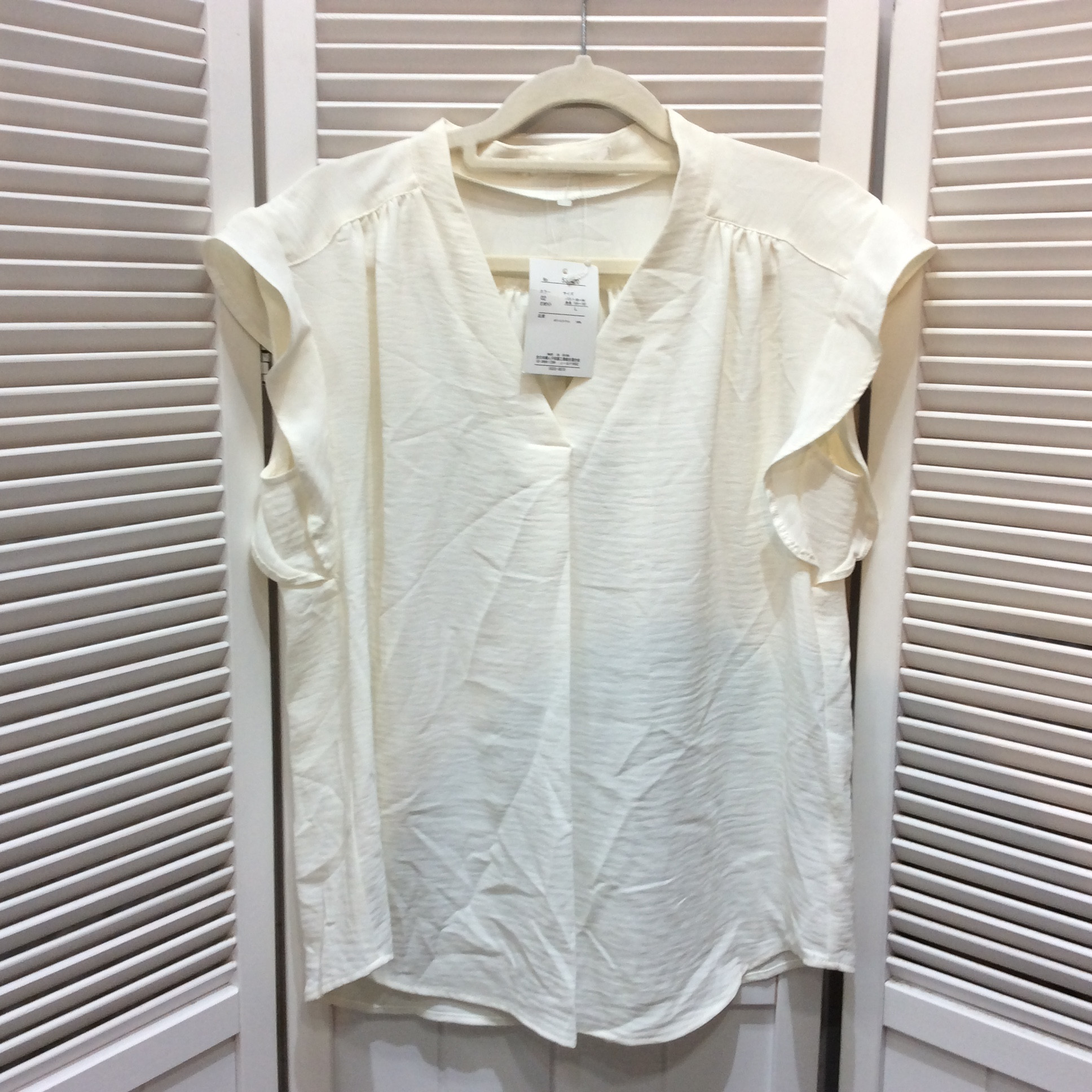 未使用☆RIVIETTA ノースリーブカットソー L ホワイト