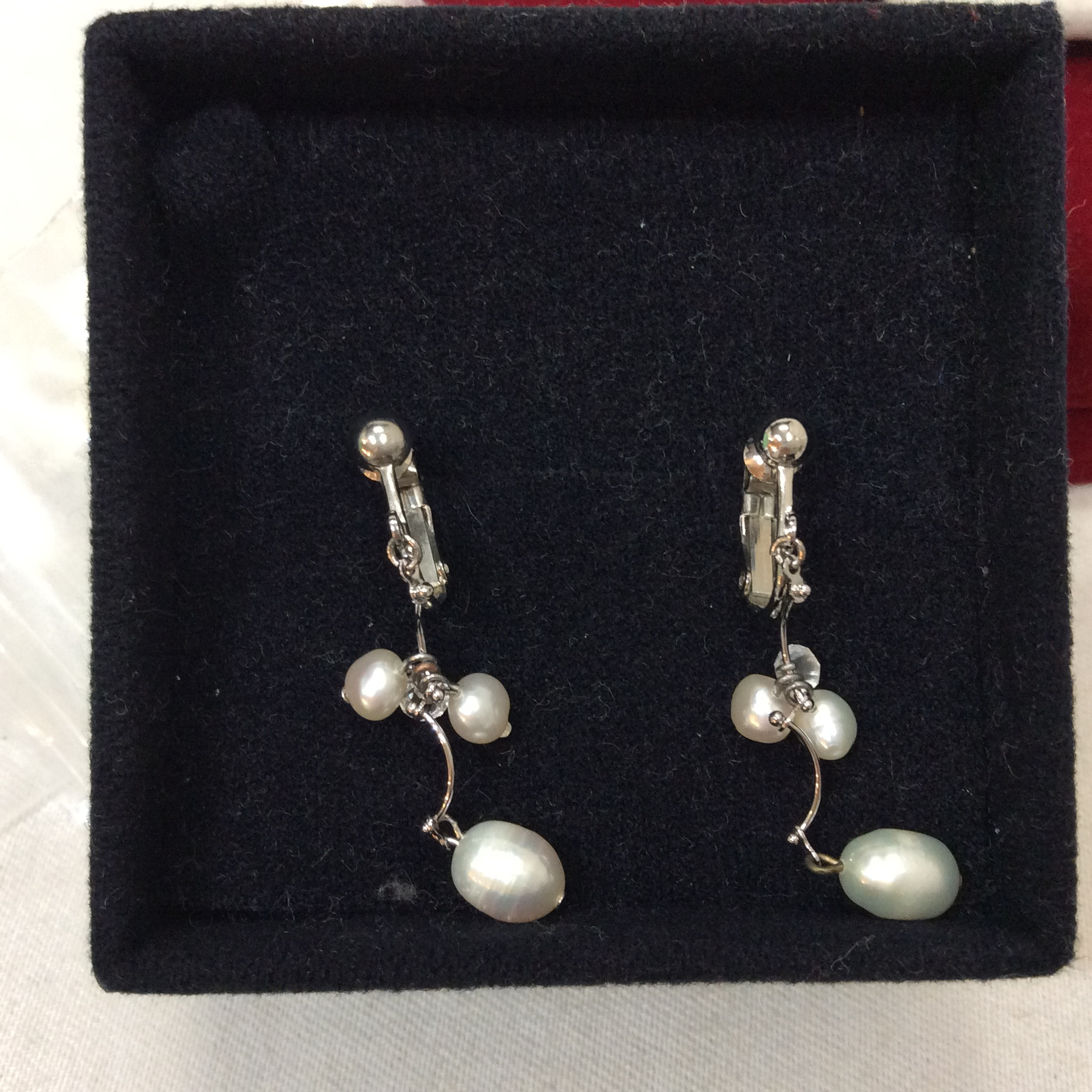 ファッションイヤリング  パール風