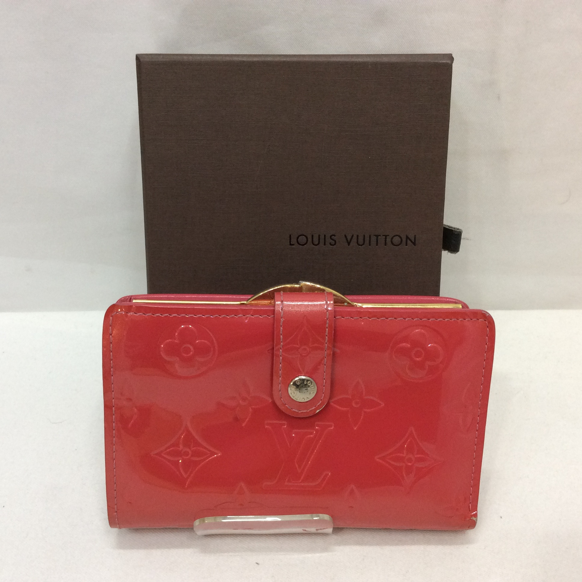 LOUIS VUITTON ルイヴィトン ヴェルニ ポルトモネ ビエ ヴィエノワ がま口財布 二つ折り フランポワーズ