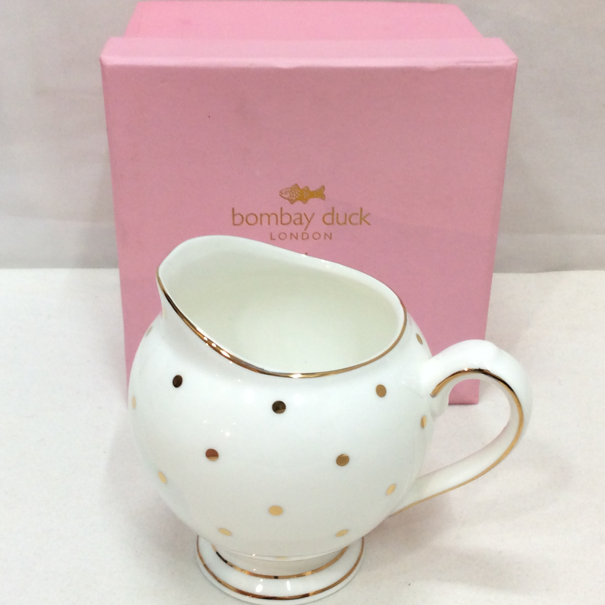 未使用☆bombay duck × Samanth Thavasa ボンベイダック サマンサタバサ ミルクジャグ Milk Jug Gold Spots 箱付き