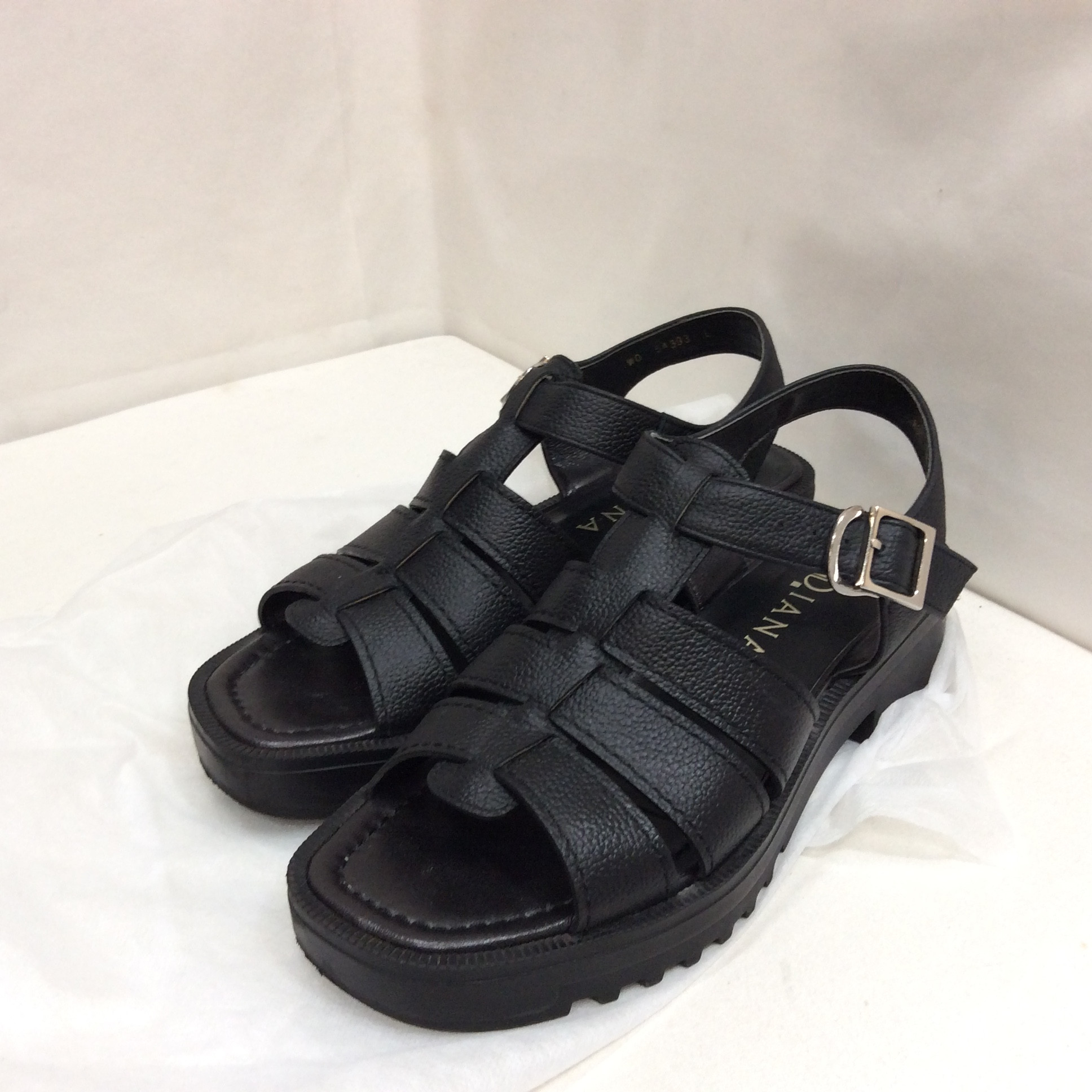 DIANA ダイアナ レザーサンダル  Lサイズ  黒