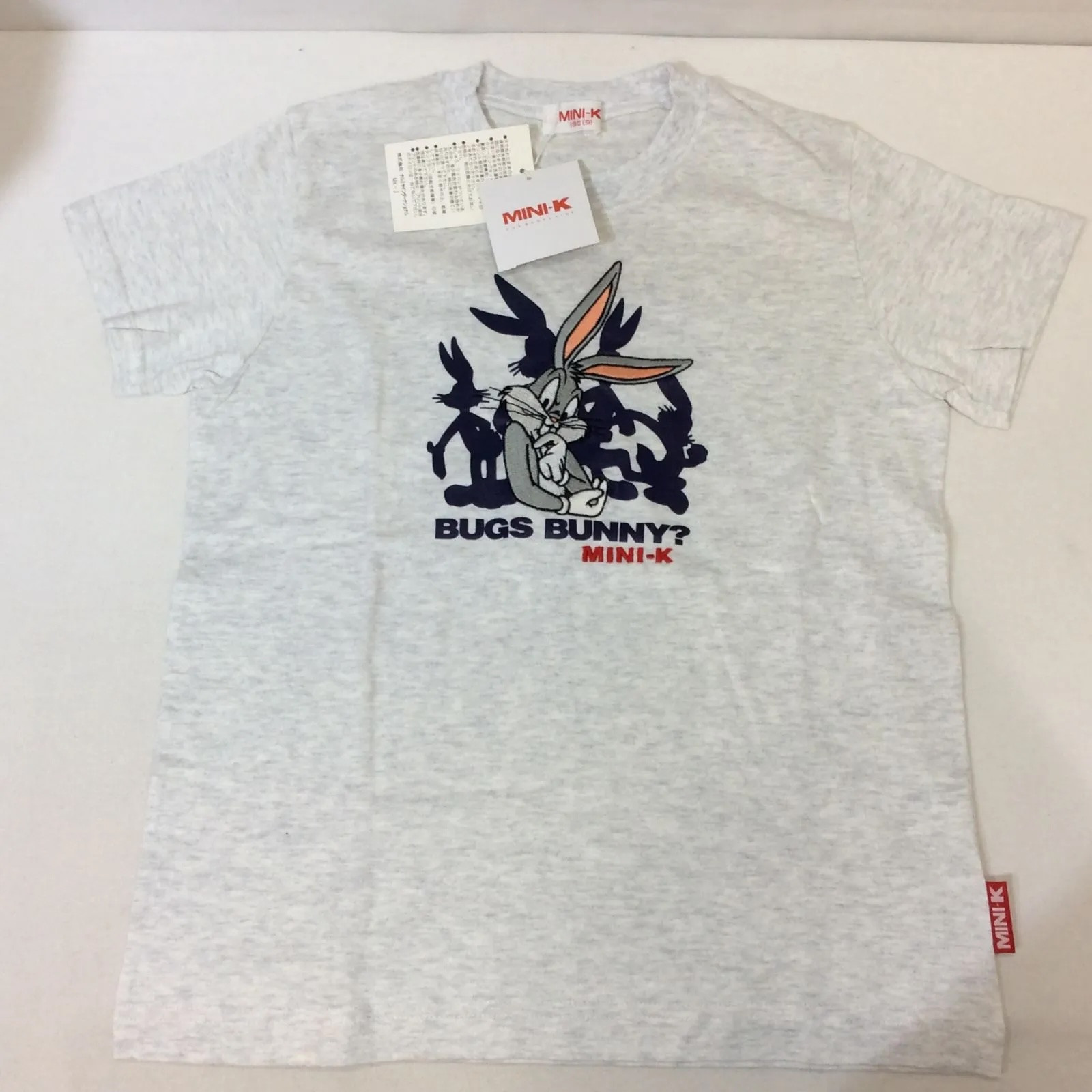 未使用☆MINI-K ミニケー バッグスバニー Tシャツ 130cm オートミール キッズ 男の子 ミニK