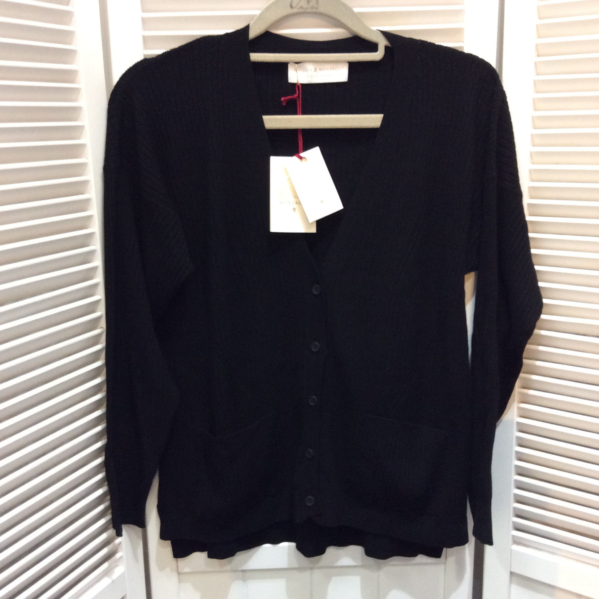未使用 MAISON MONTAGUT カーディガン サイズS  ブラック