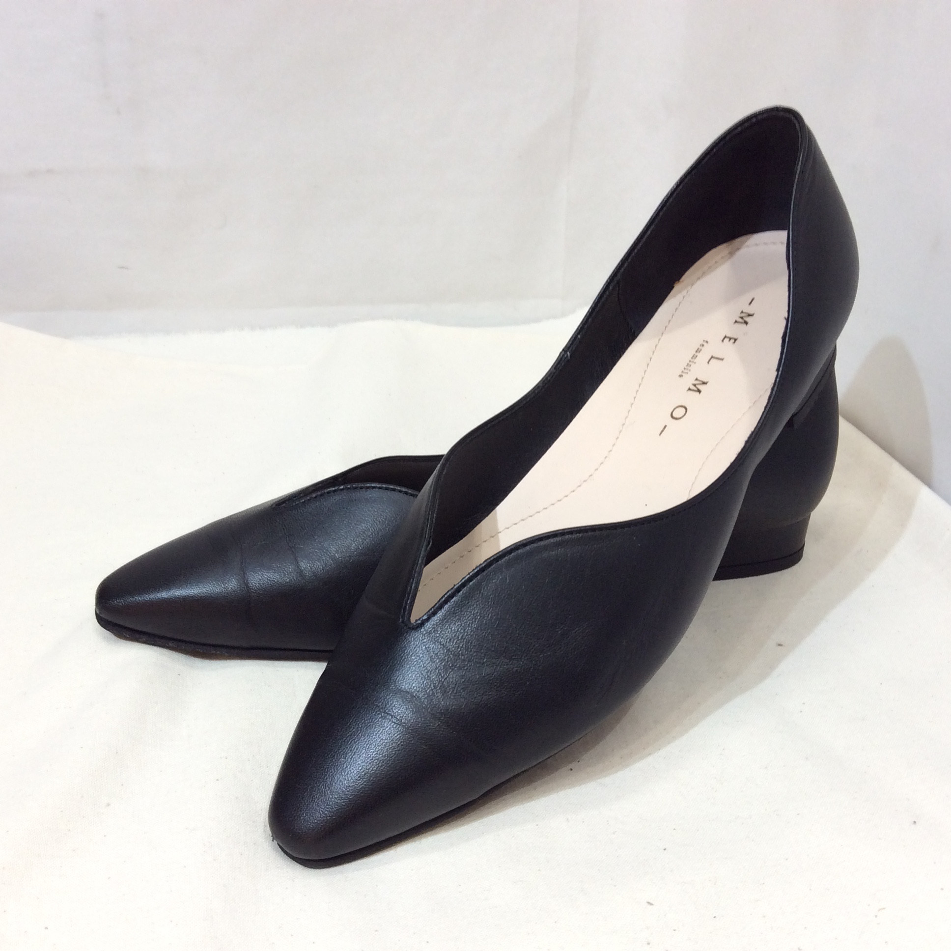 MELMO レザーパンプス 23.5 EE ブラック 美品