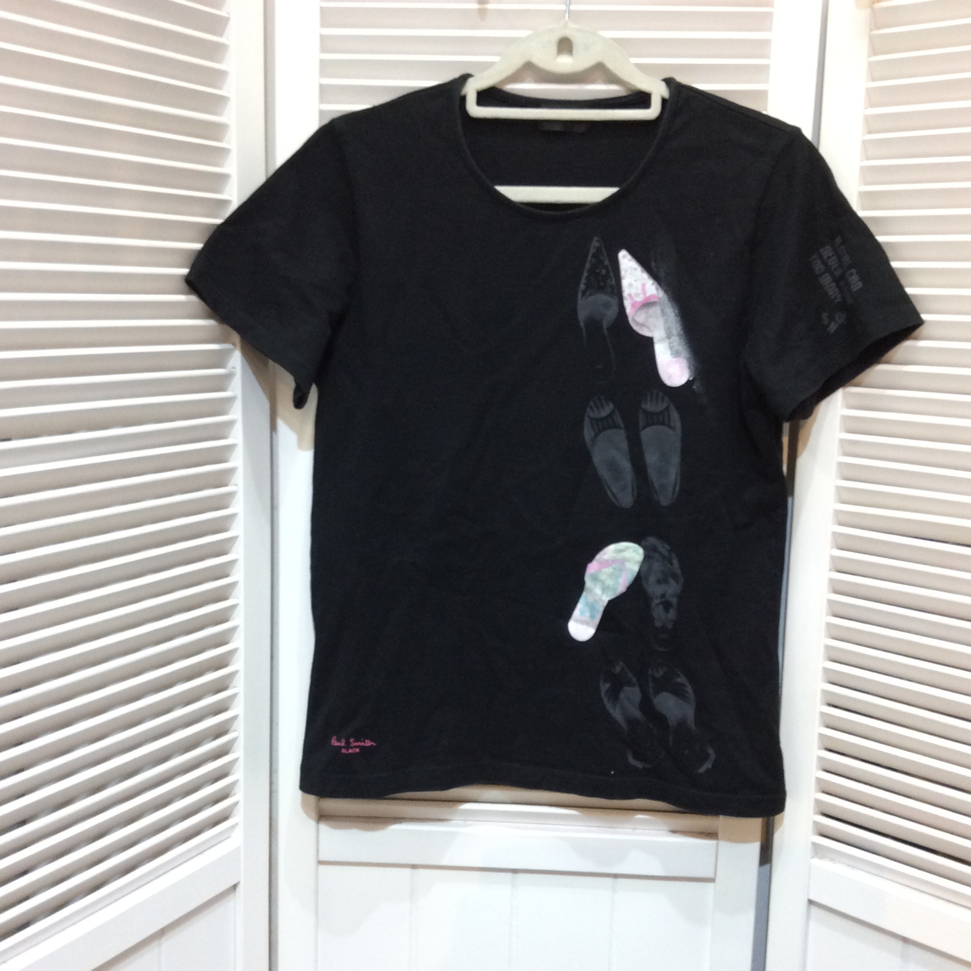 ポールスミス  Tシャツ  Mサイズ  ブラック／サンダル柄