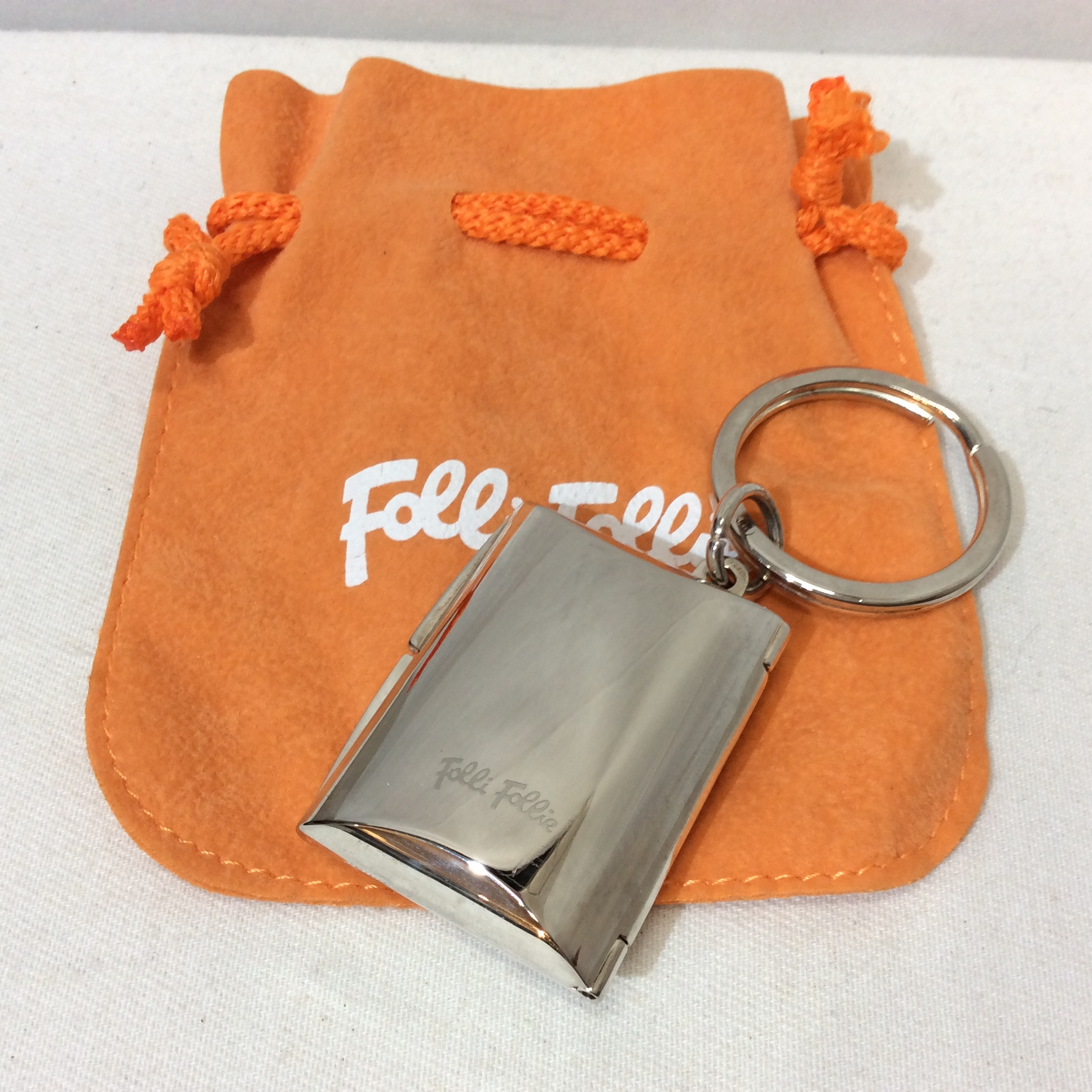 Folli Follie フォリフォリ ミニフォトアルバム付きキーリング 保存袋付き