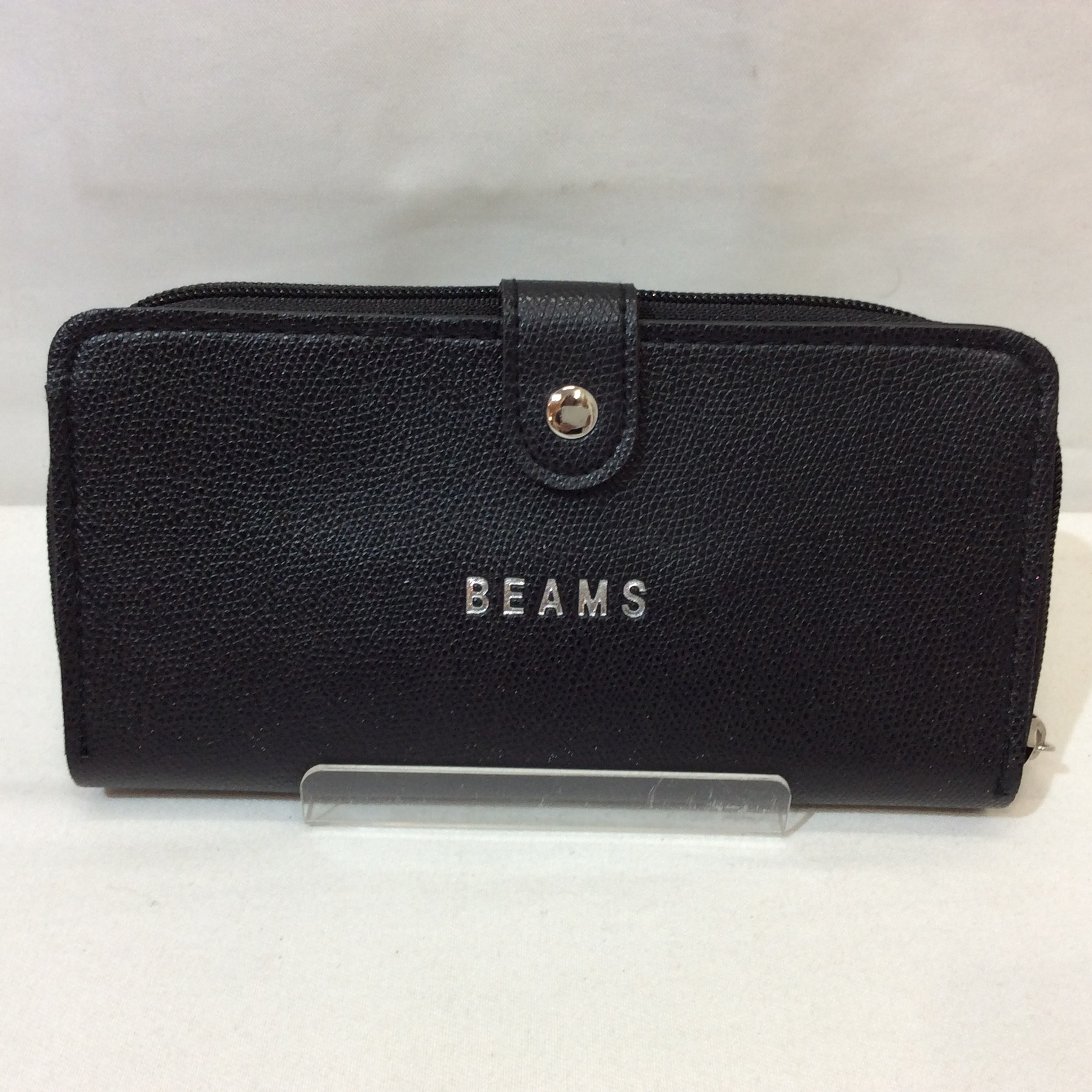 BEAMS ビームス 合皮長財布 ブラック