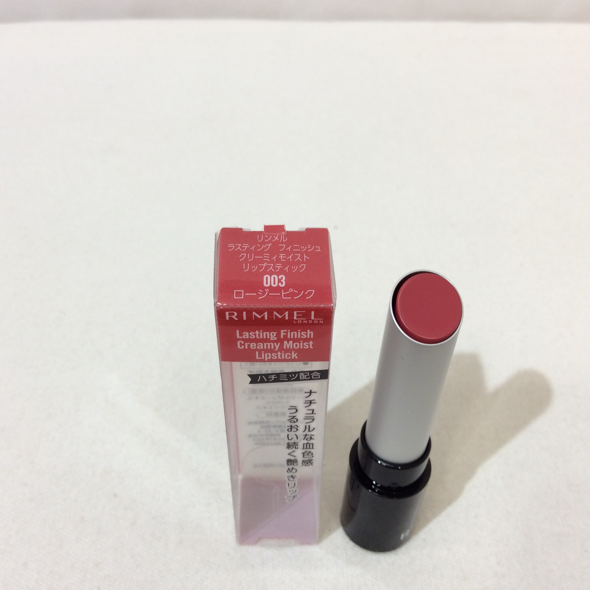 新品 RIMMEL リンメル クリーミィモイスト リップスティック 003 ロージーピンク