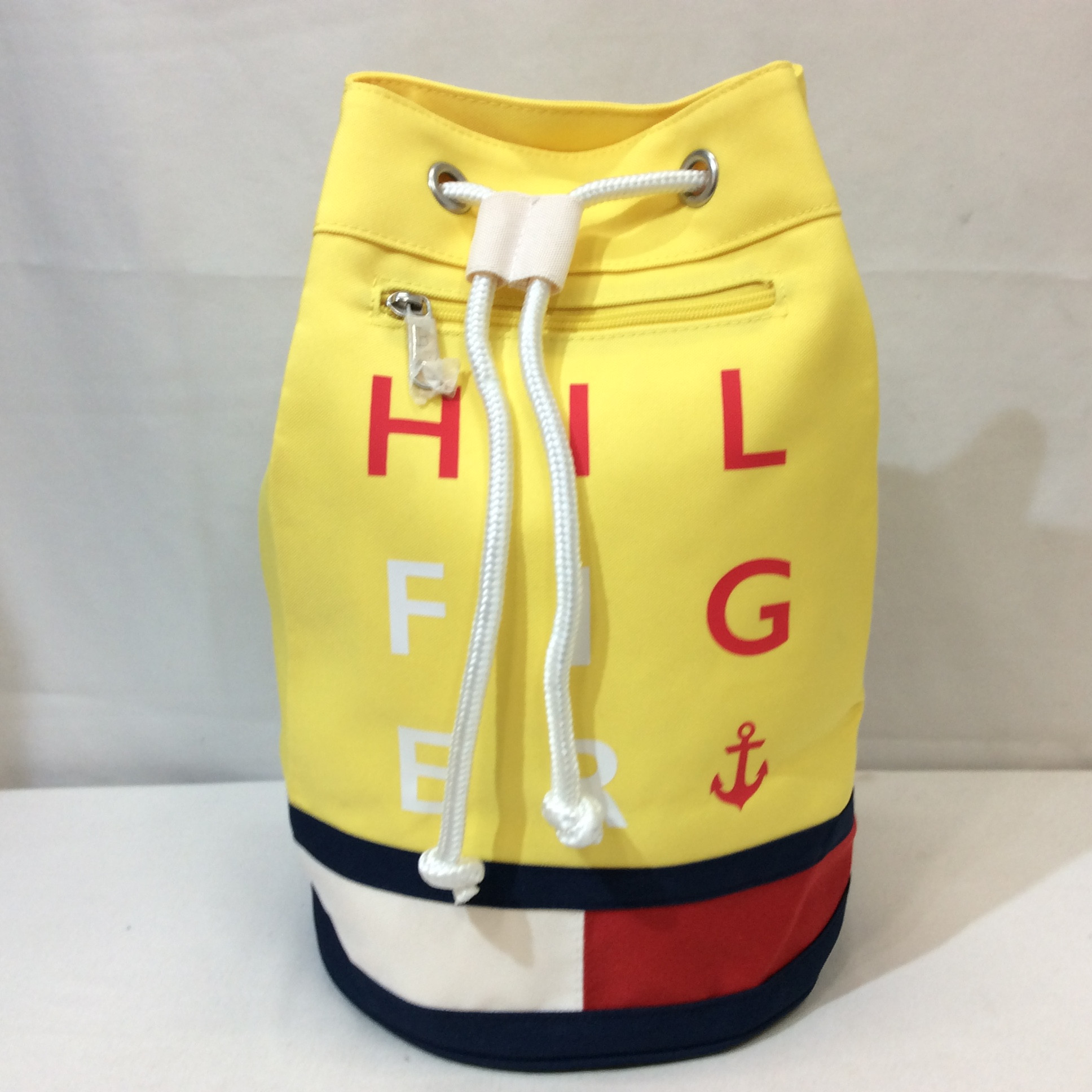 未使用☆TOMMY HILFIGER トミーヒルフィガー 巾着型バック ワンショルダー イエロー