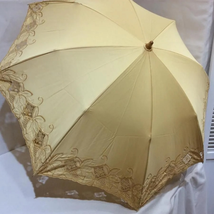 新品☆百貨店商材 折りたたみ日傘 イエロー系 日本製