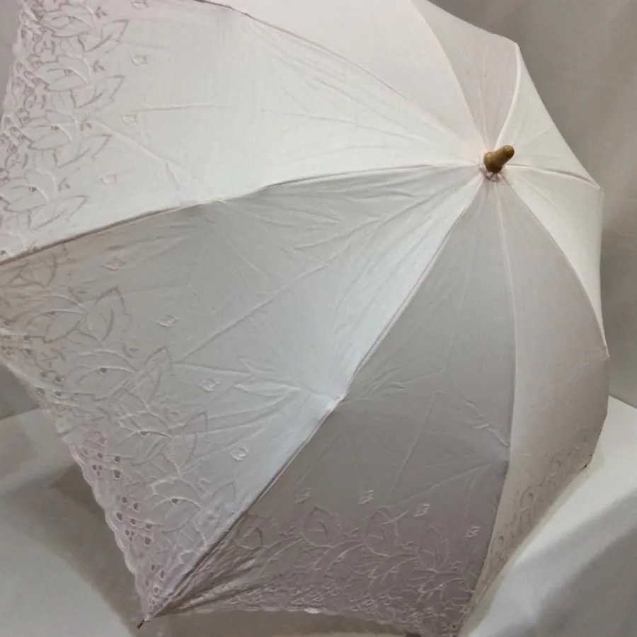新品☆折りたたみ日傘 百貨店商材 ライトピンク 袋付き