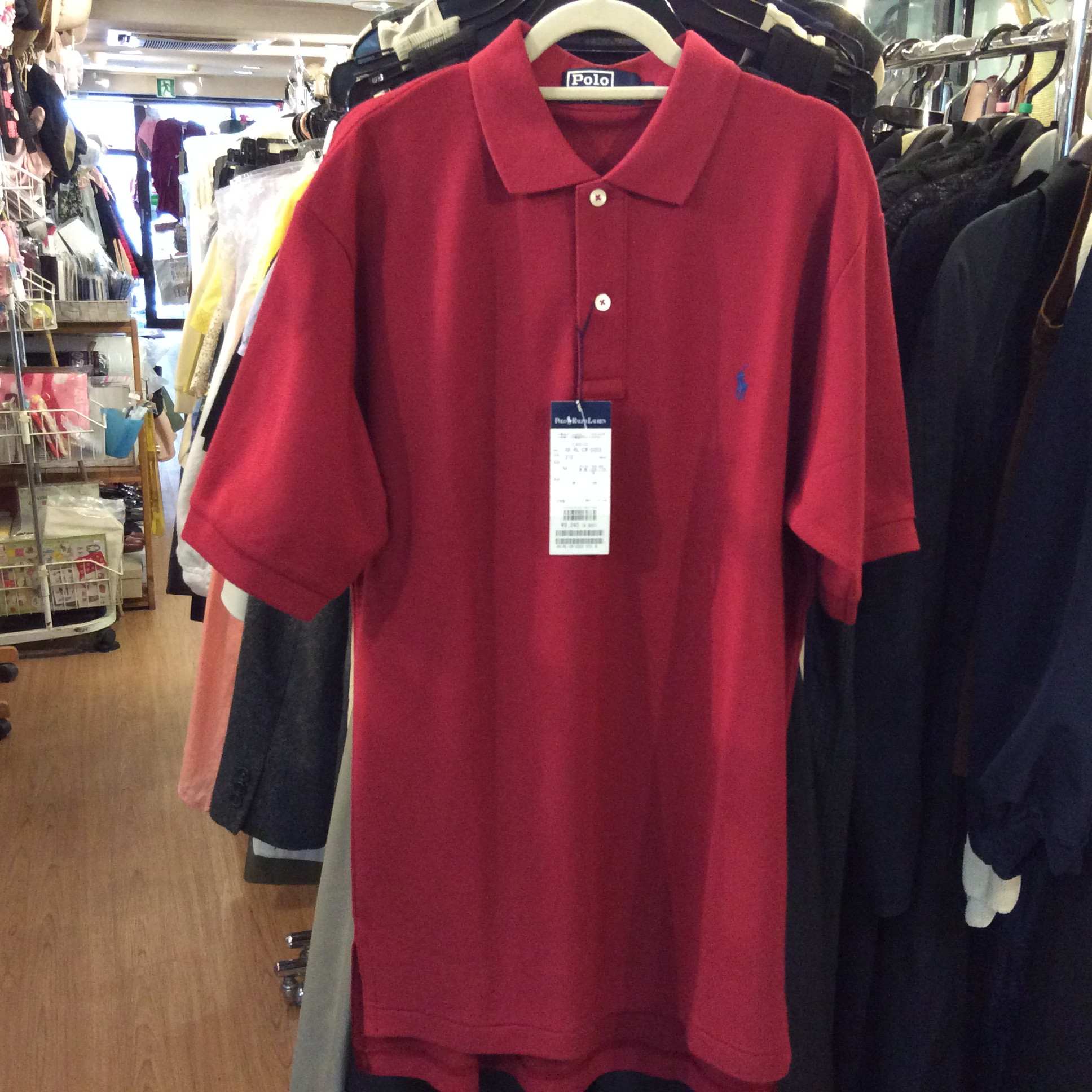 未使用 POLO ラルフローレン ポロシャツ メンズ Mサイズ  エンジ