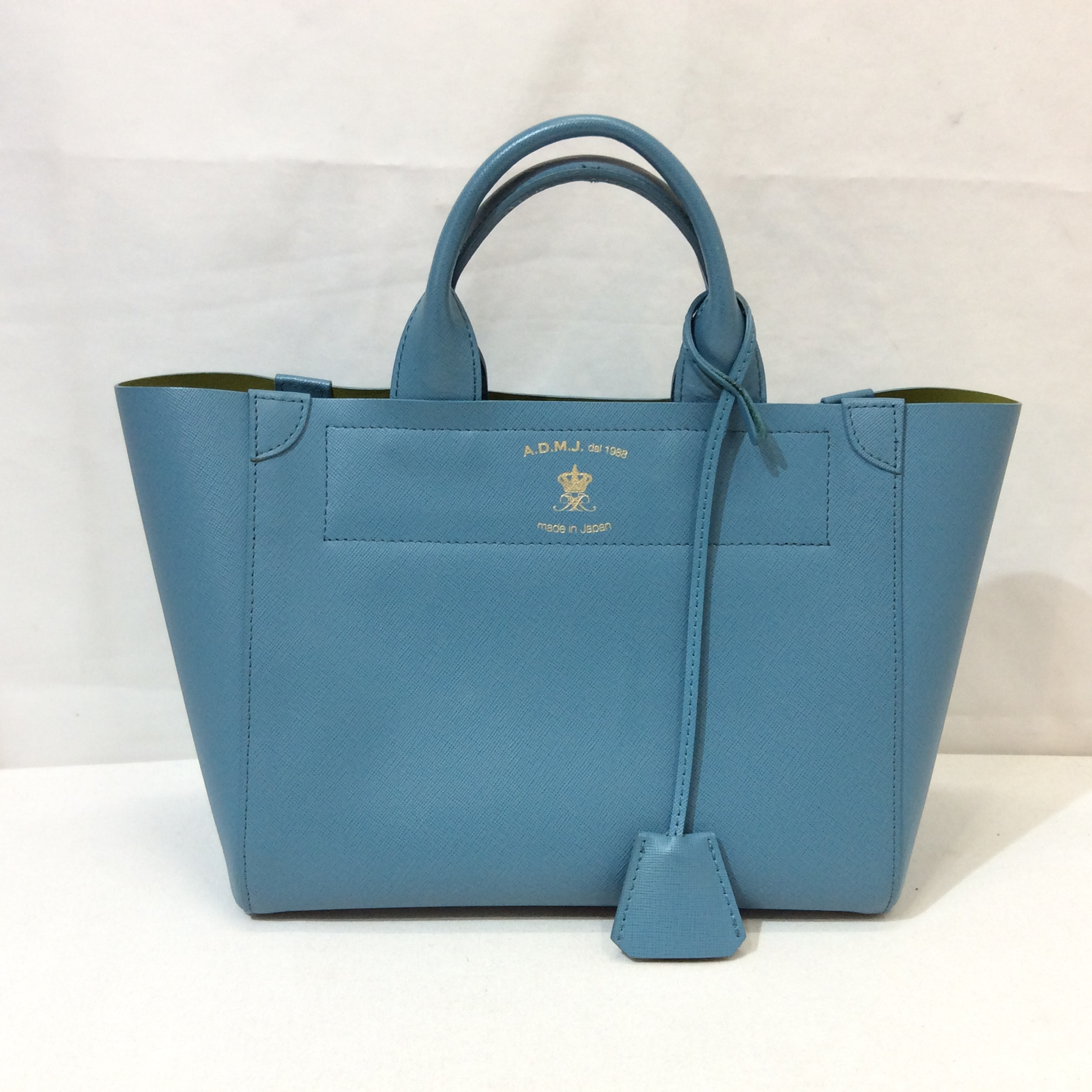 ADMJ レザーバッグ ブルー  美品