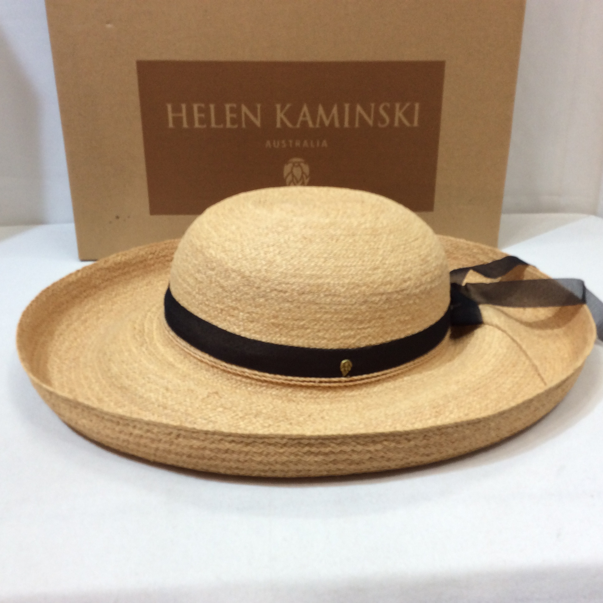 HELEN KAMINSKI ヘレンカミンスキー ラフィアハット FLAX 箱付き
