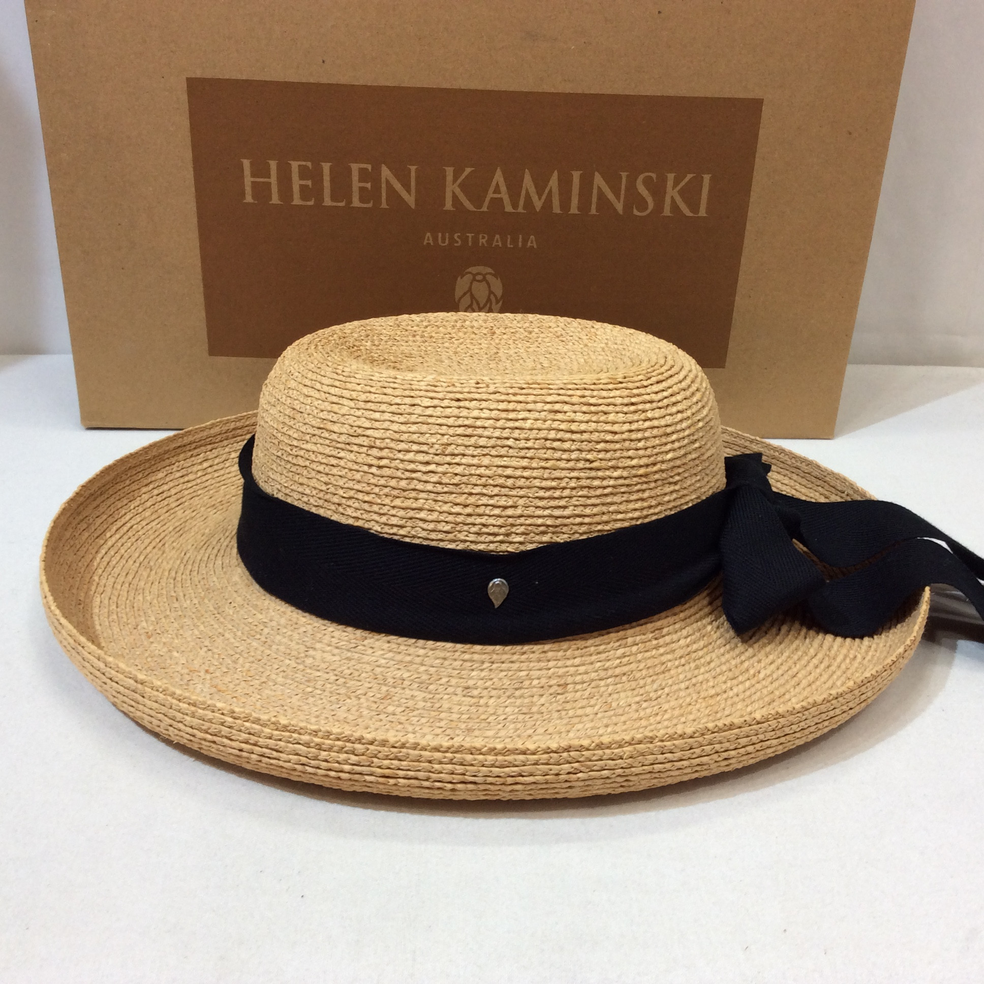 HELEN KAMINSKI ヘレンカミンスキー ラフィアハット ナチュラル 箱付き