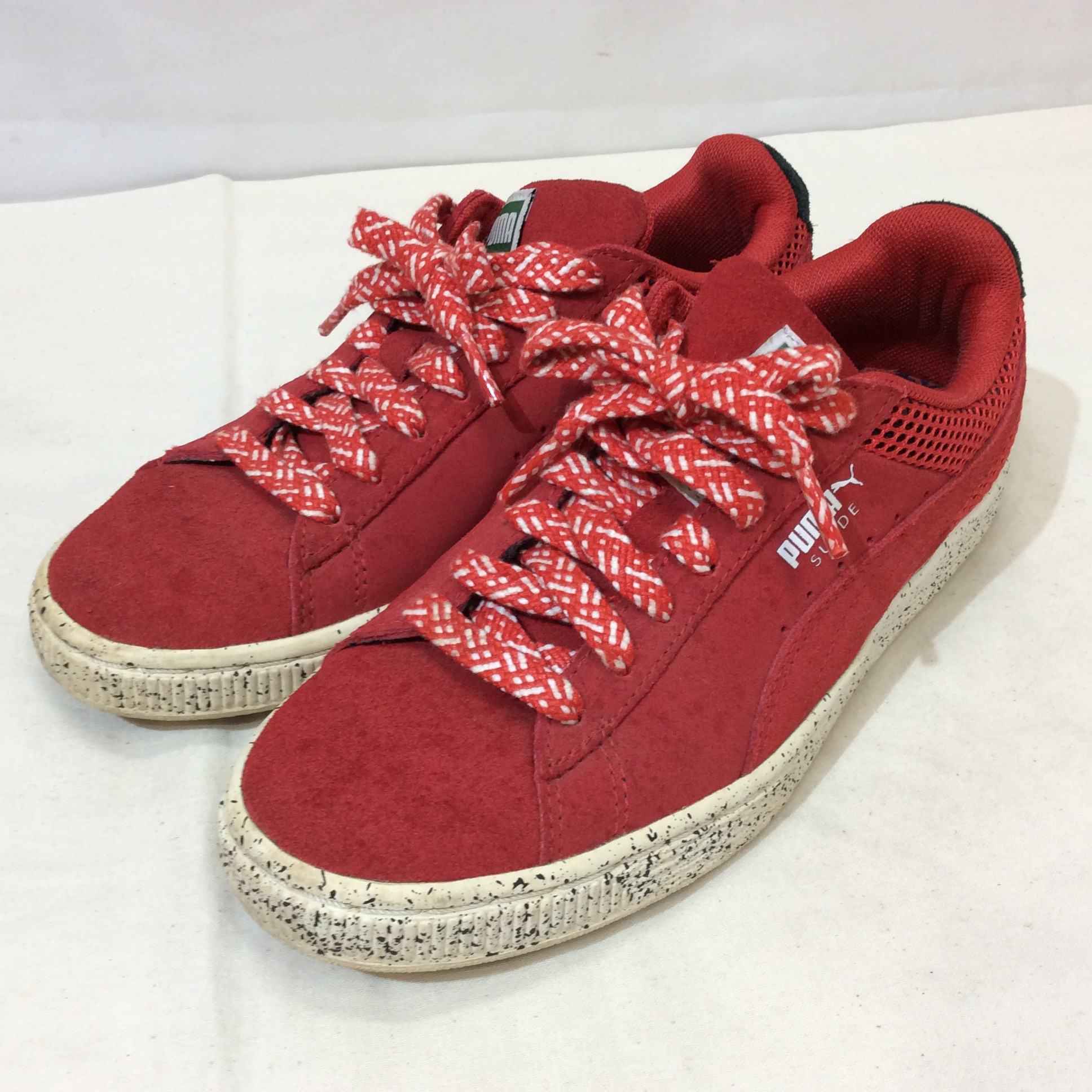 PUMA プーマ スニーカー SUEDE 22.5cm レッド スペックル