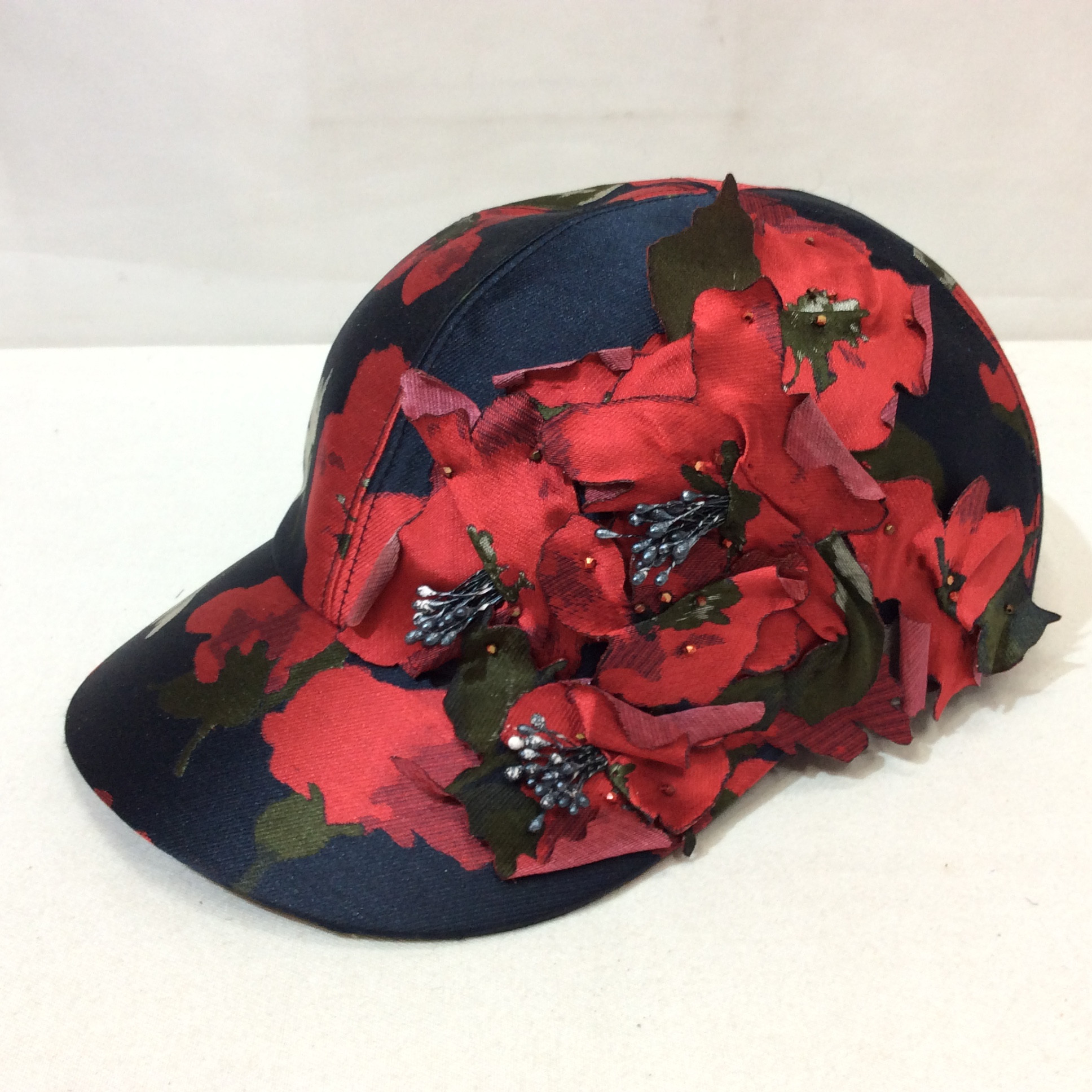 CA4LA カシラ キャップ 帽子 ネイビー 花柄