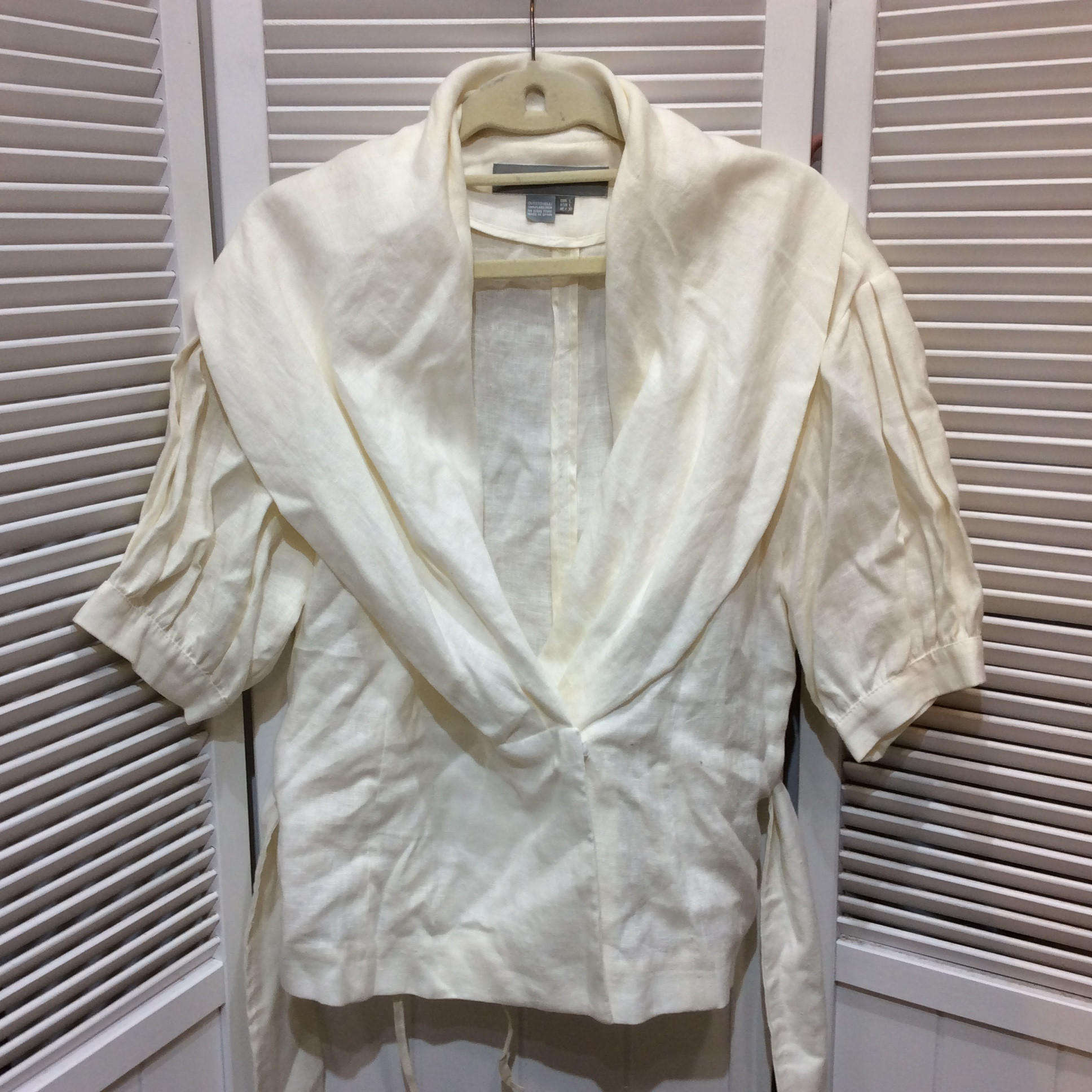 ZARA 麻ジャケット L オフホワイト