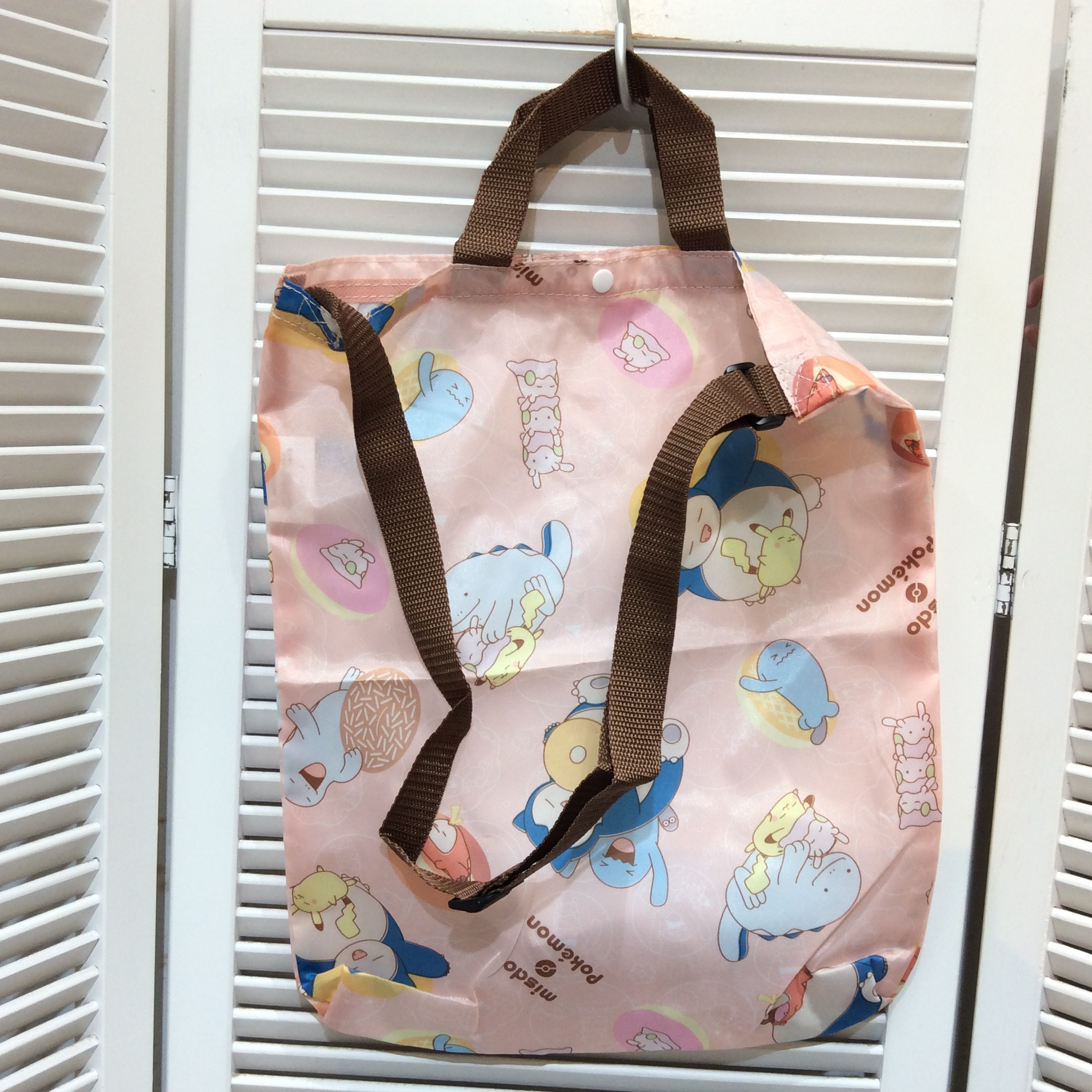 新品 ミスド×ピカチュウ 非売品  2WAYエコバッグ  ピンク