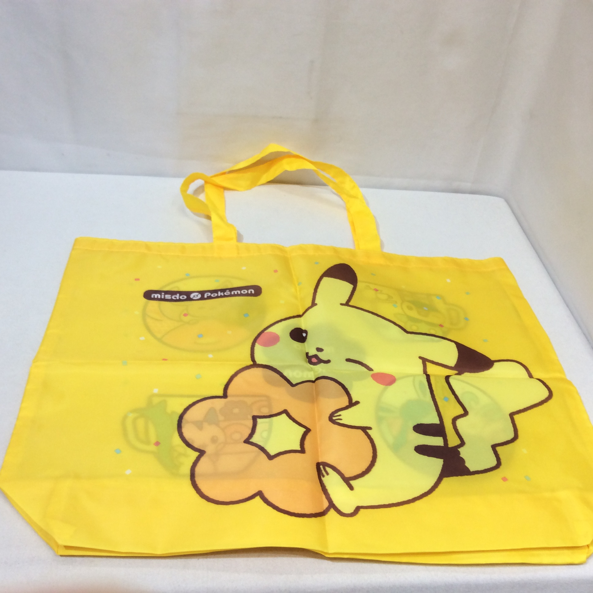 新品 ミスド×ピカチュウ 非売品  ナイロンエコバッグ イエロー