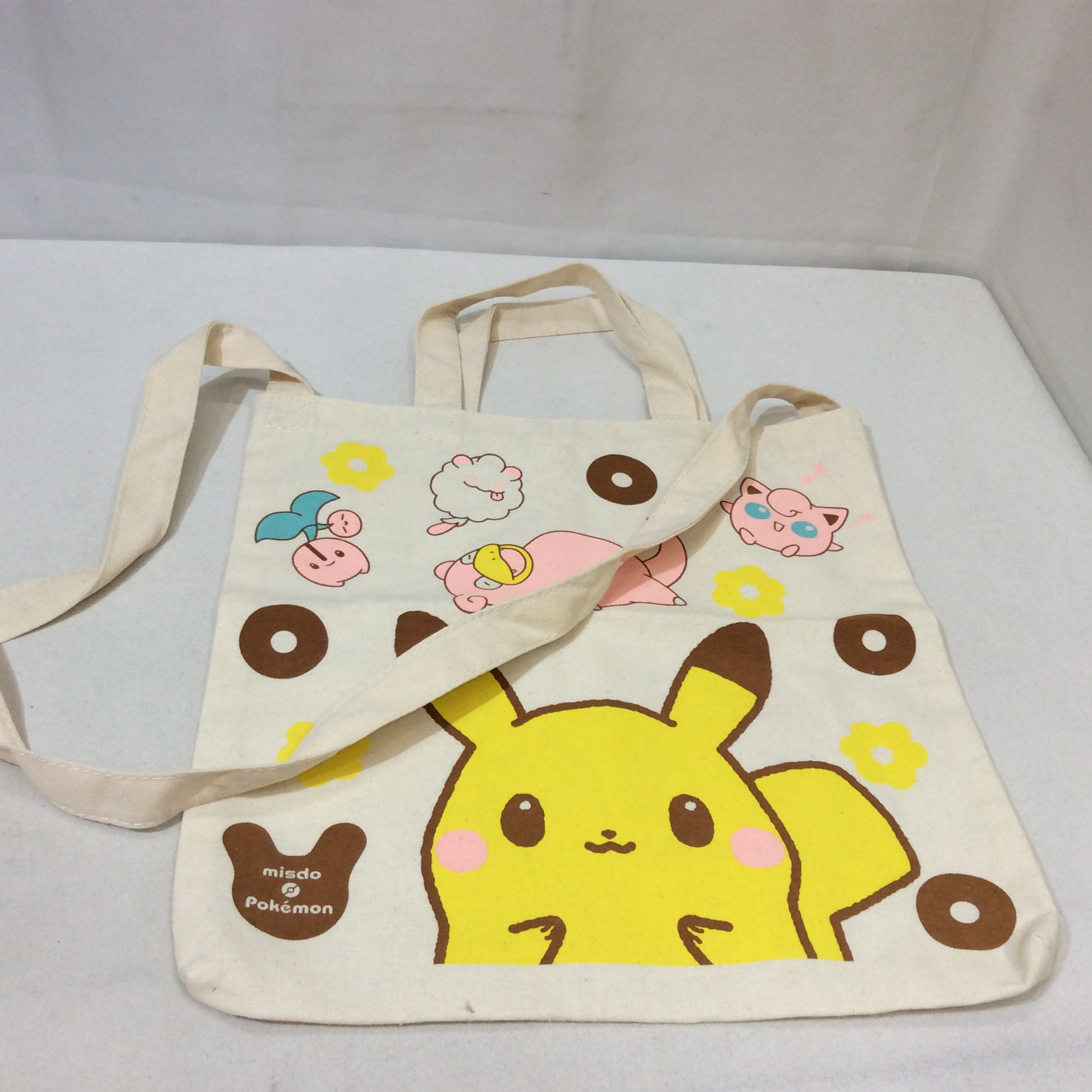 新品 ミスド×ピカチュウ 非売品  2WAYエコバッグ  生成