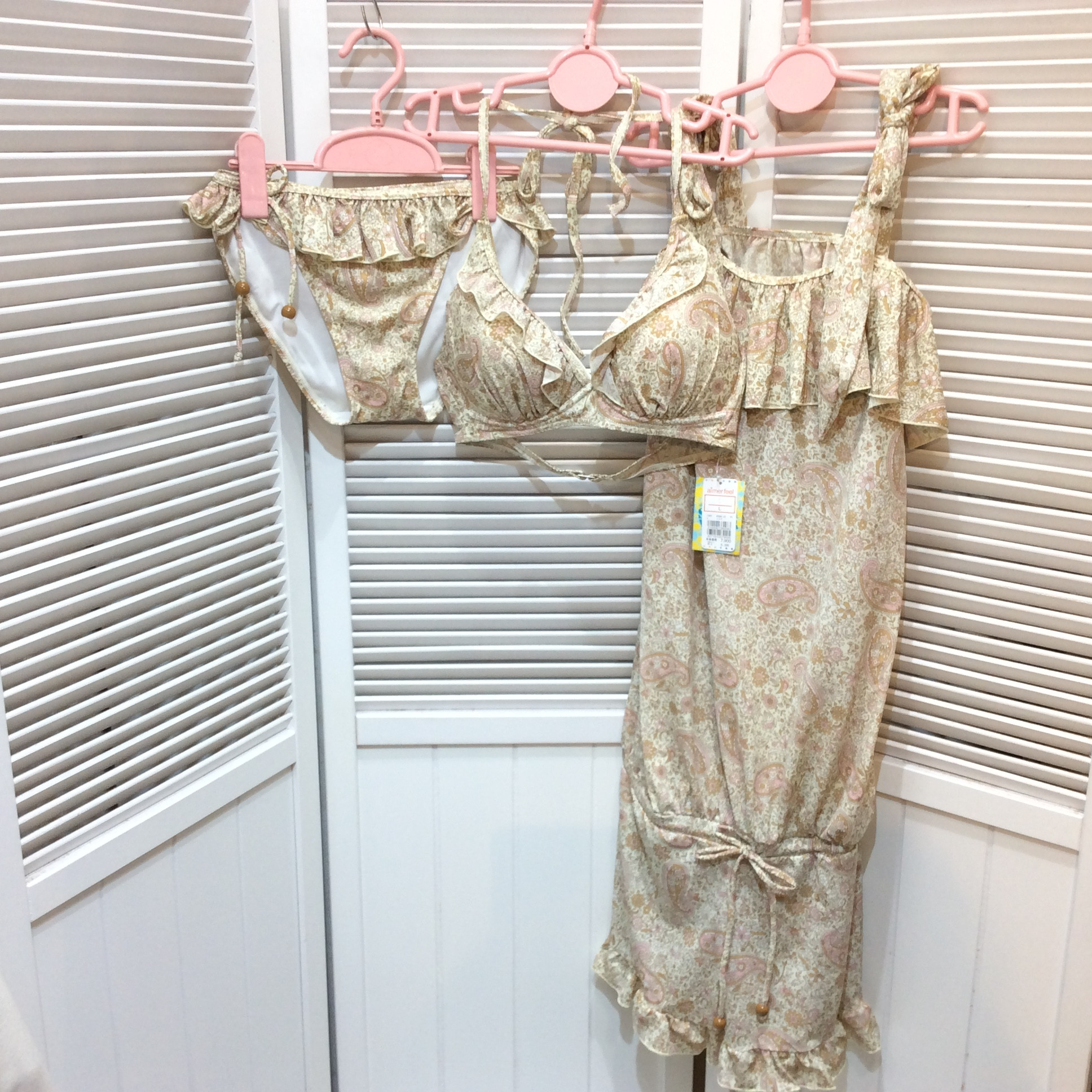 未使用☆aimerfeel エメフィール 水着3点セット L