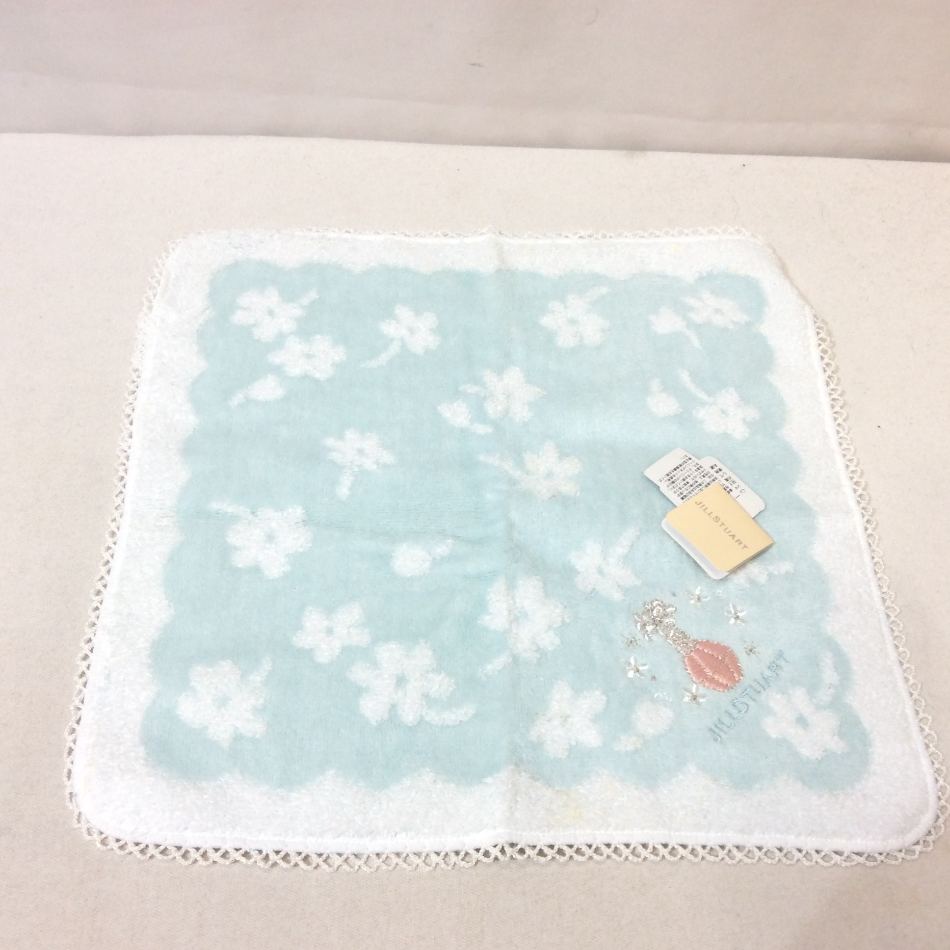 未使用 ジルスチュアート  タオルハンカチ  水色