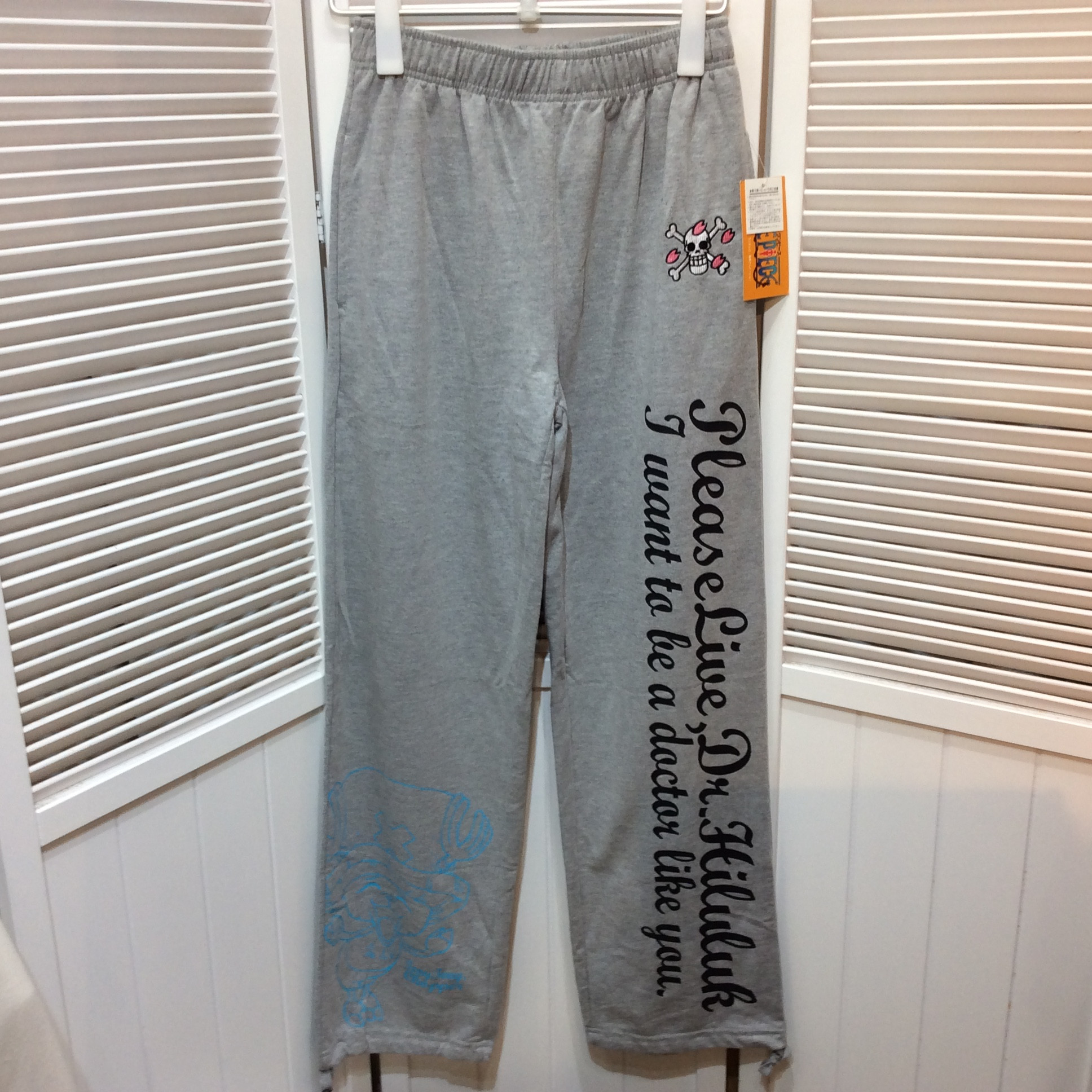 未使用☆ONE PIECE ワンピース トニートニーチョッパー メンズ スウェットパンツ L グレー