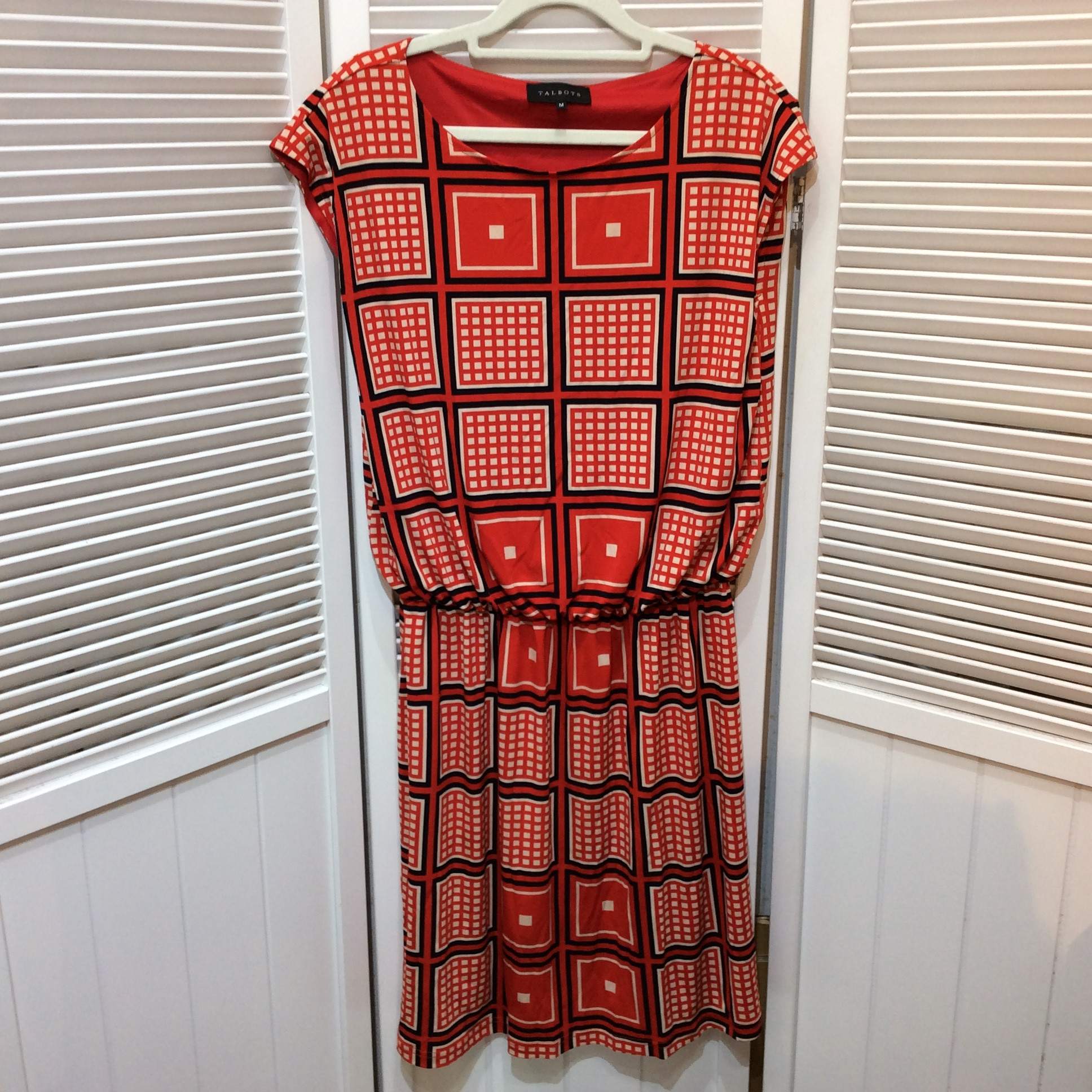 TALBOTS タルボット ノースリーブワンピース M レッド