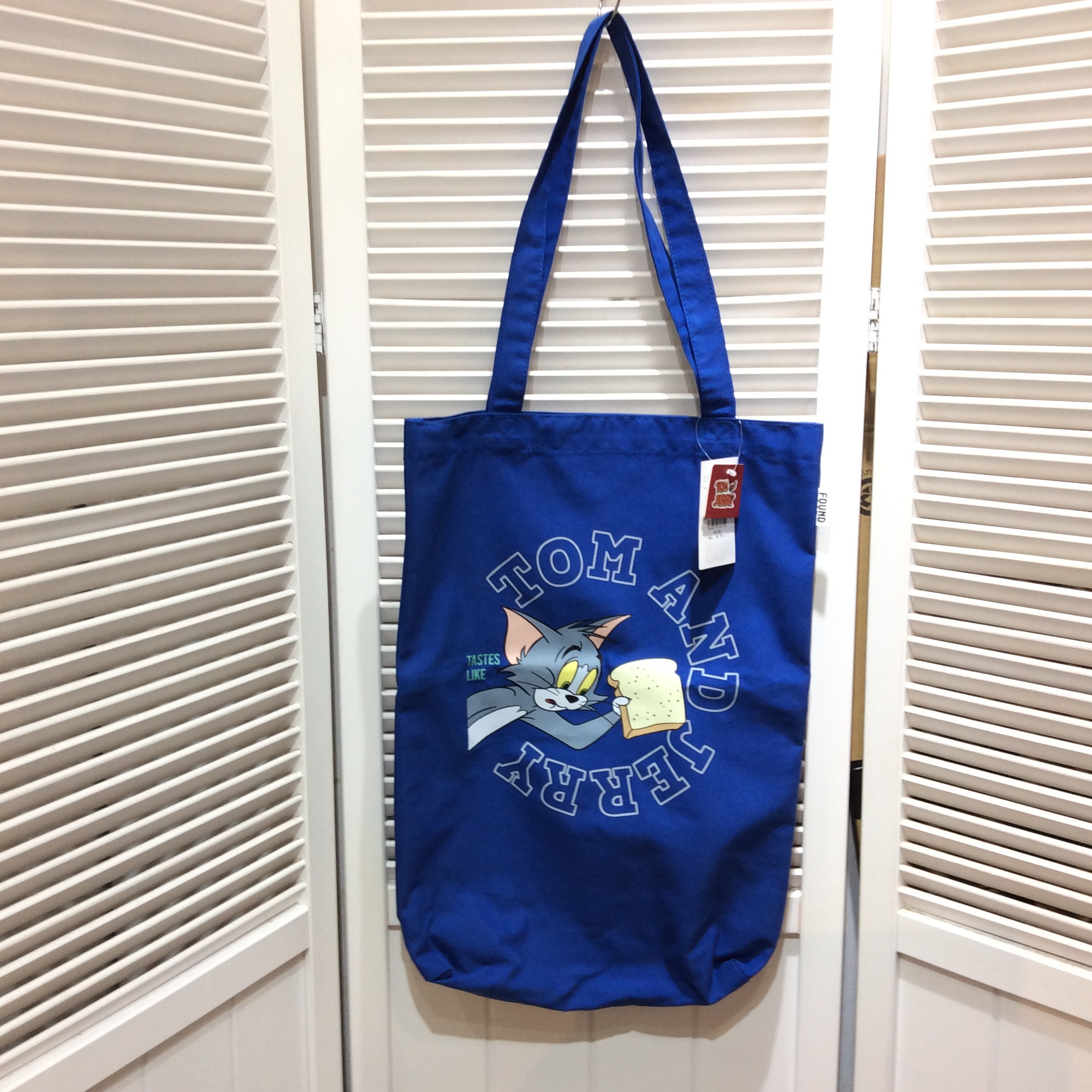 未使用 FOUND GOOD ファウンドグッド×トムとジェリー コラボ トートバッグ ブルー